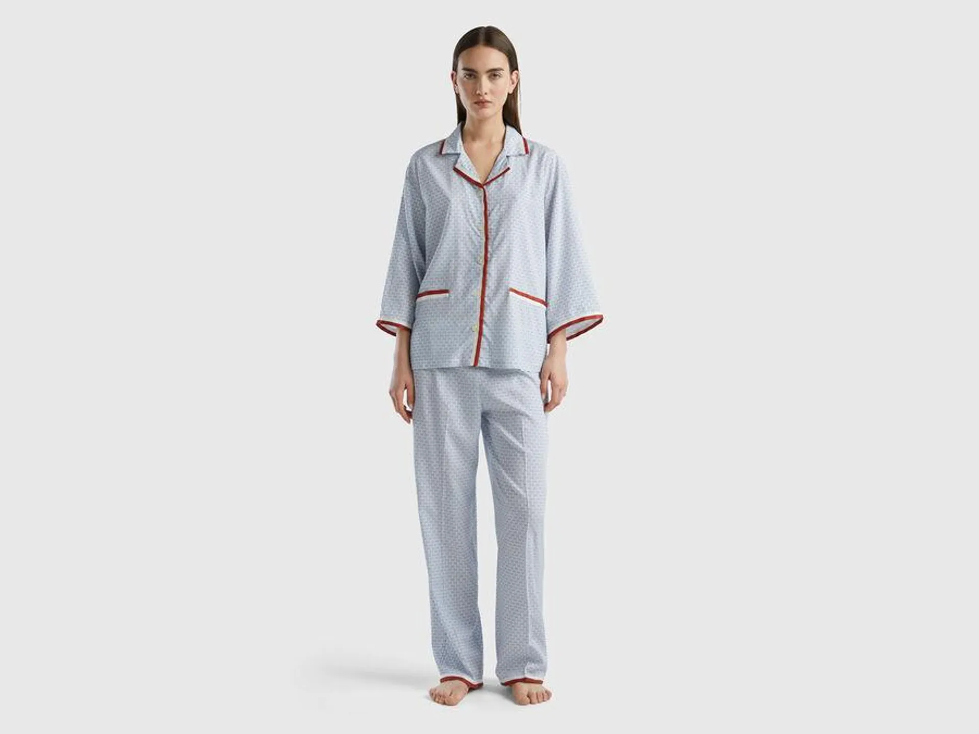 Monogram pyjamas in sustainable viscose
