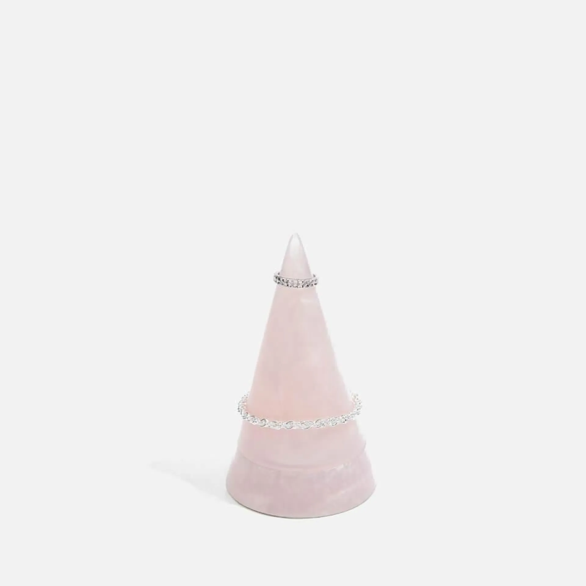 Stackers Rose Quartz Effect Jewellery Cone - Large