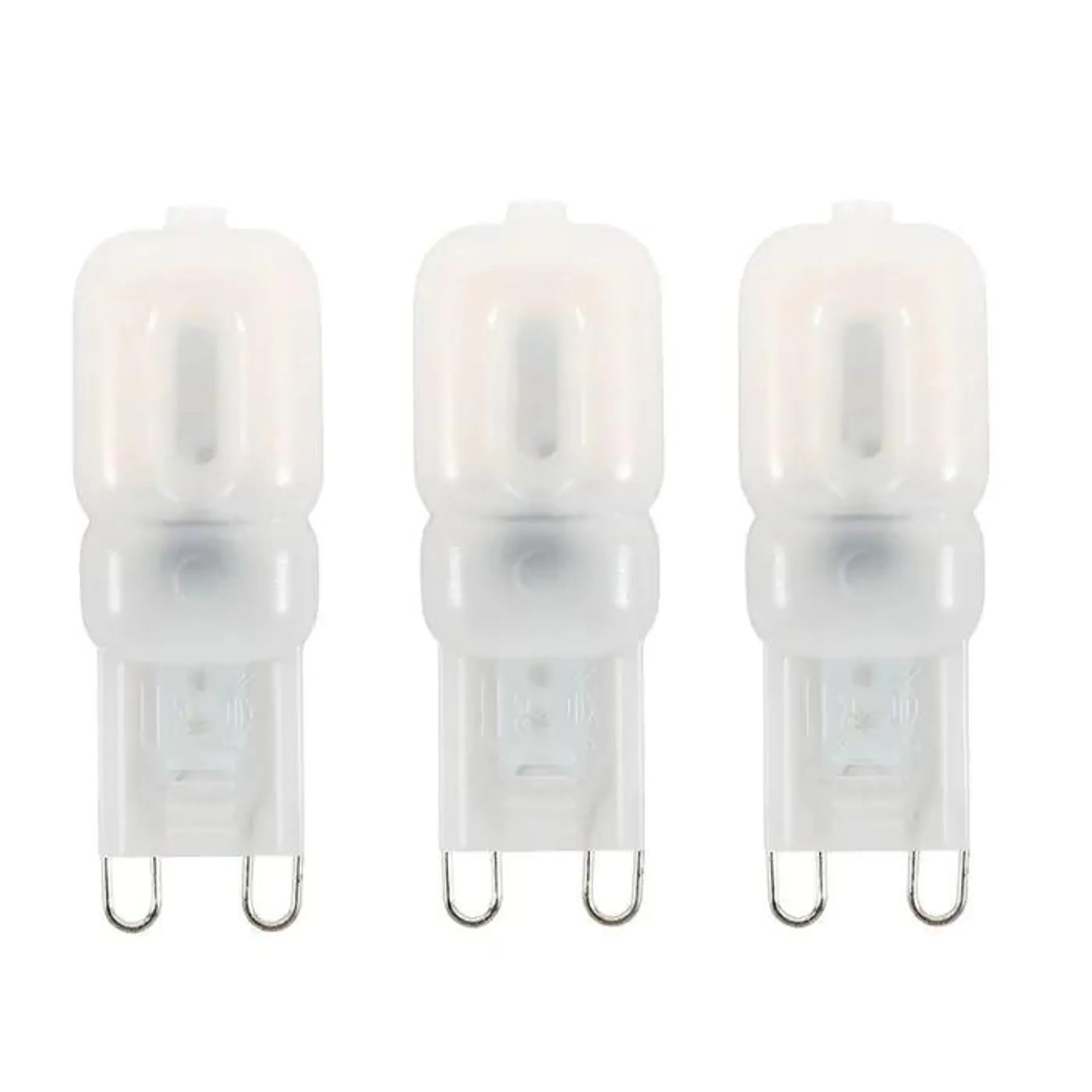 3 Pack of 2 Watt G9 LED Capsule Lamps 3000K, Warm White