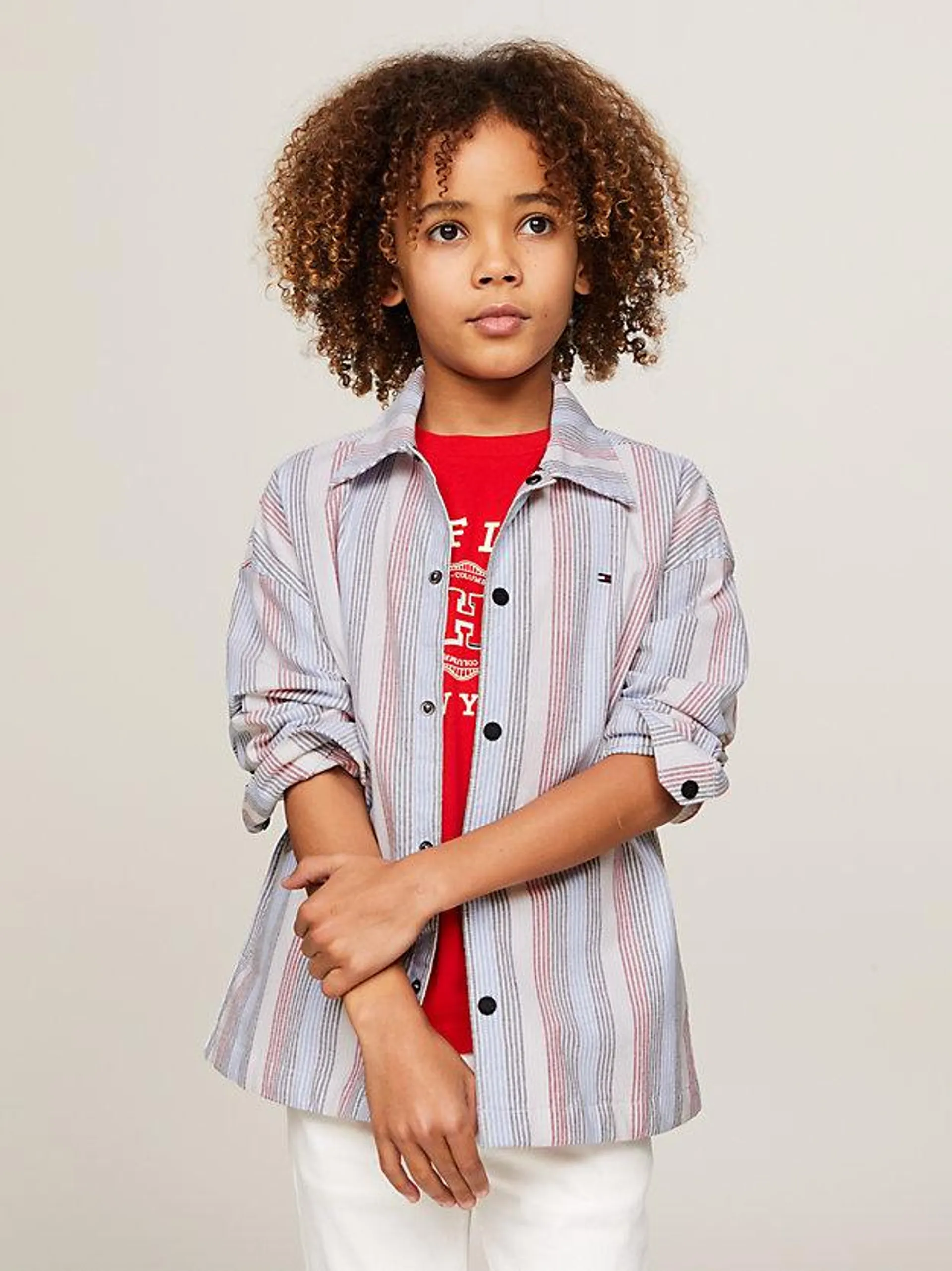 Stripe Oversized Fit Oxford Shirt