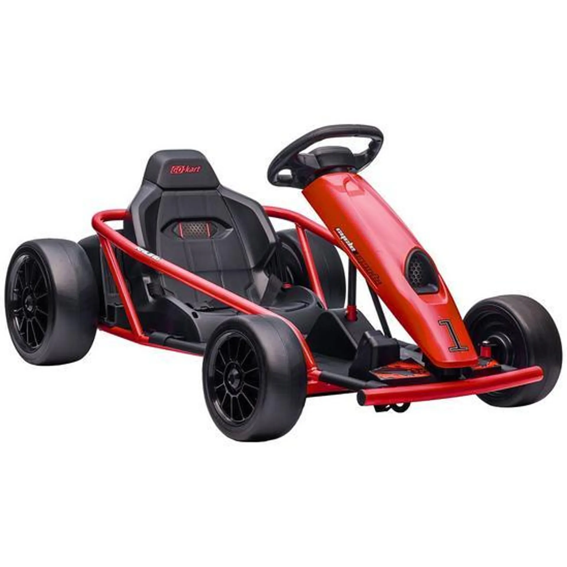 24V Drifting Electric Go Kart with Slow Start, Music, Horn, for 8-12 Years