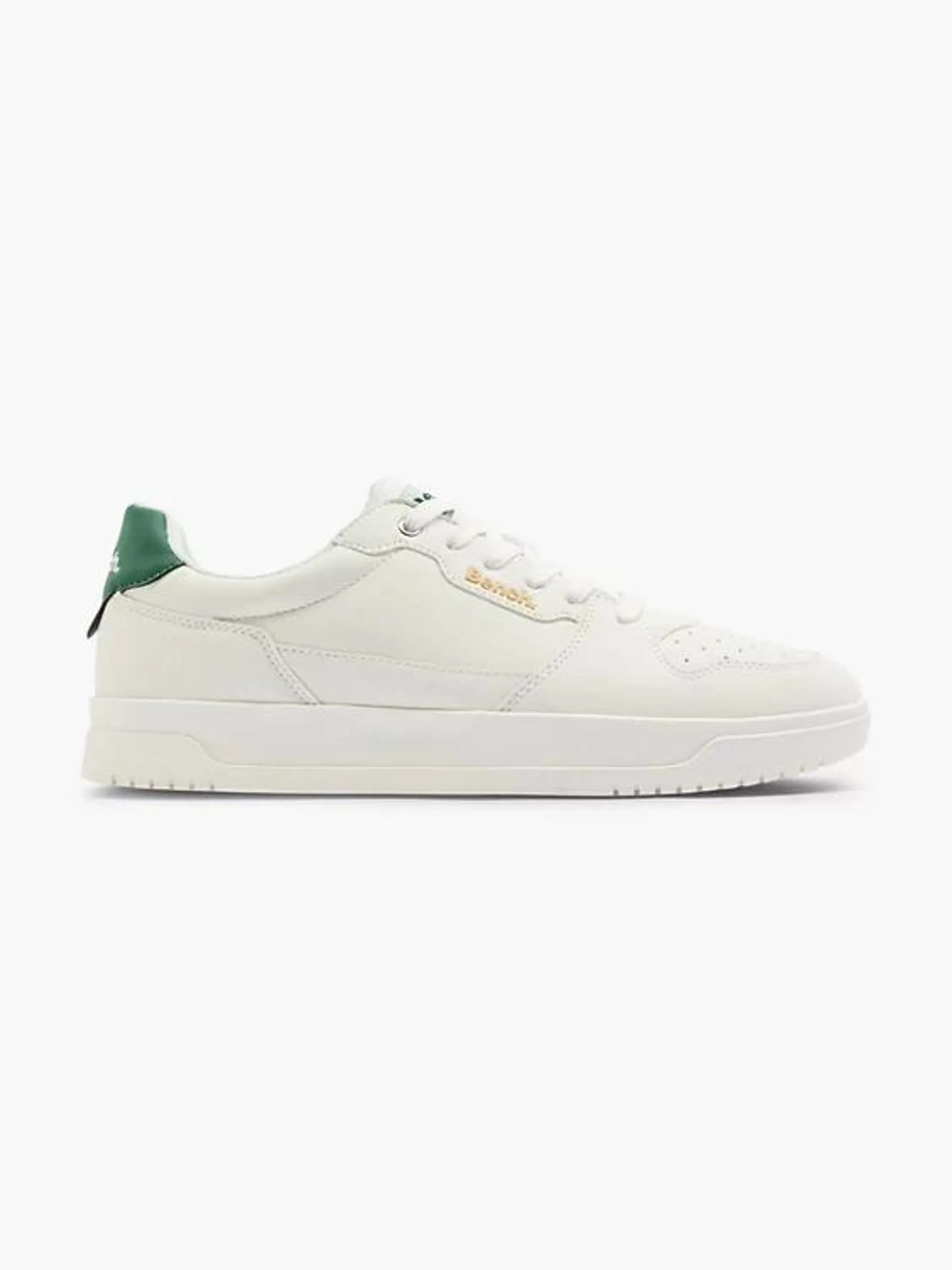 Bench White/Green Casual Lace-up Trainer