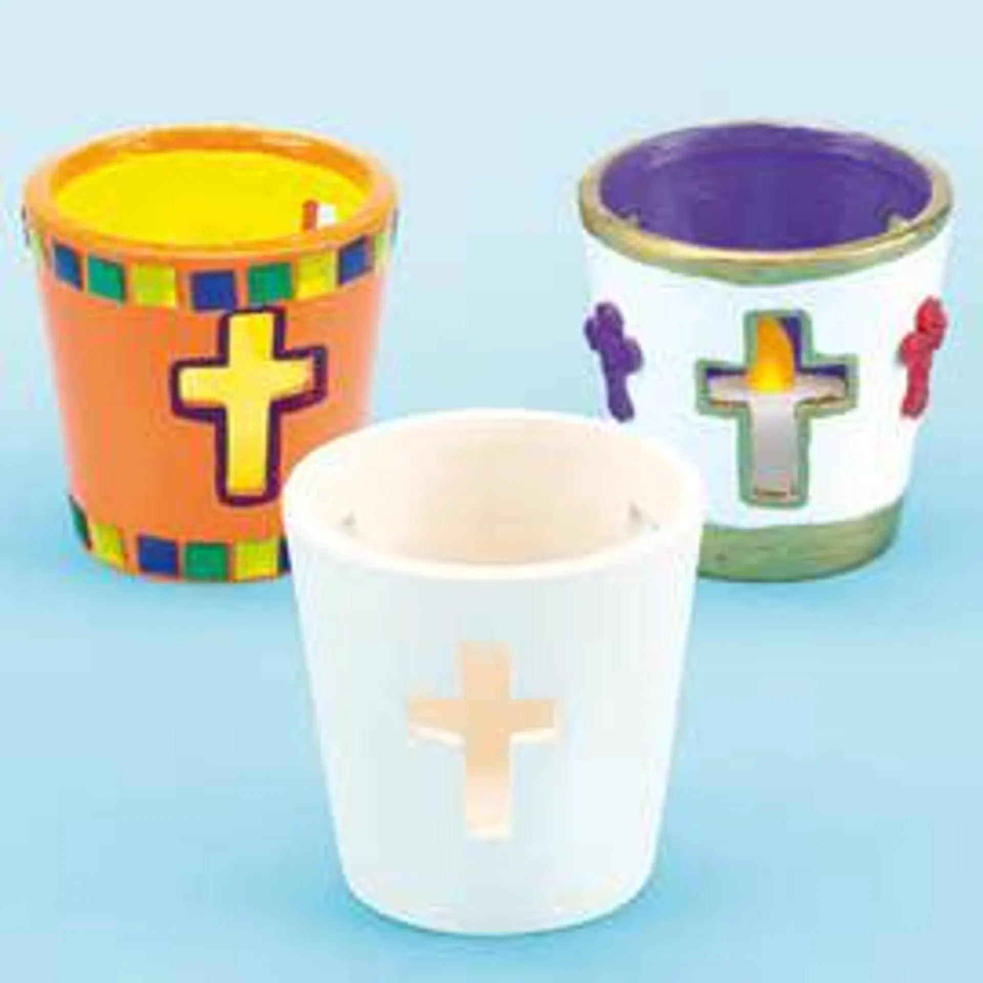 Cross Ceramic Tealight Holders