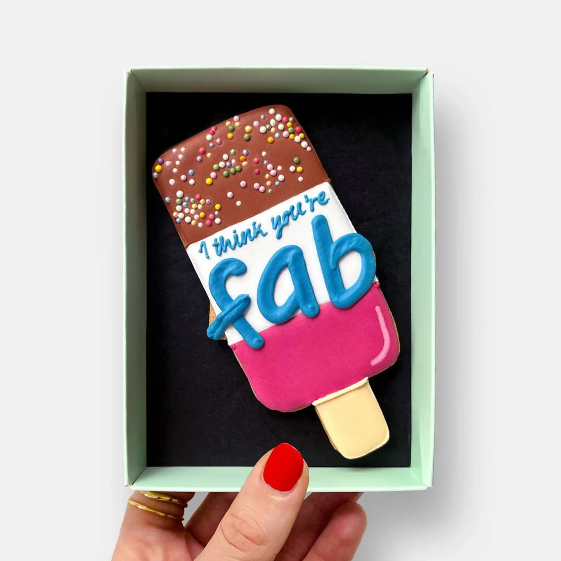 I Think You're Fab! Letterbox Cookie