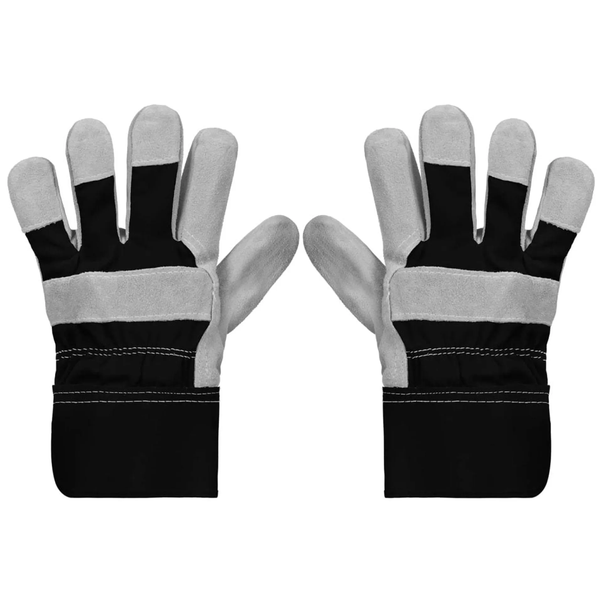 Rolson Heavy Duty Suede Gardening Gloves - Large - Black