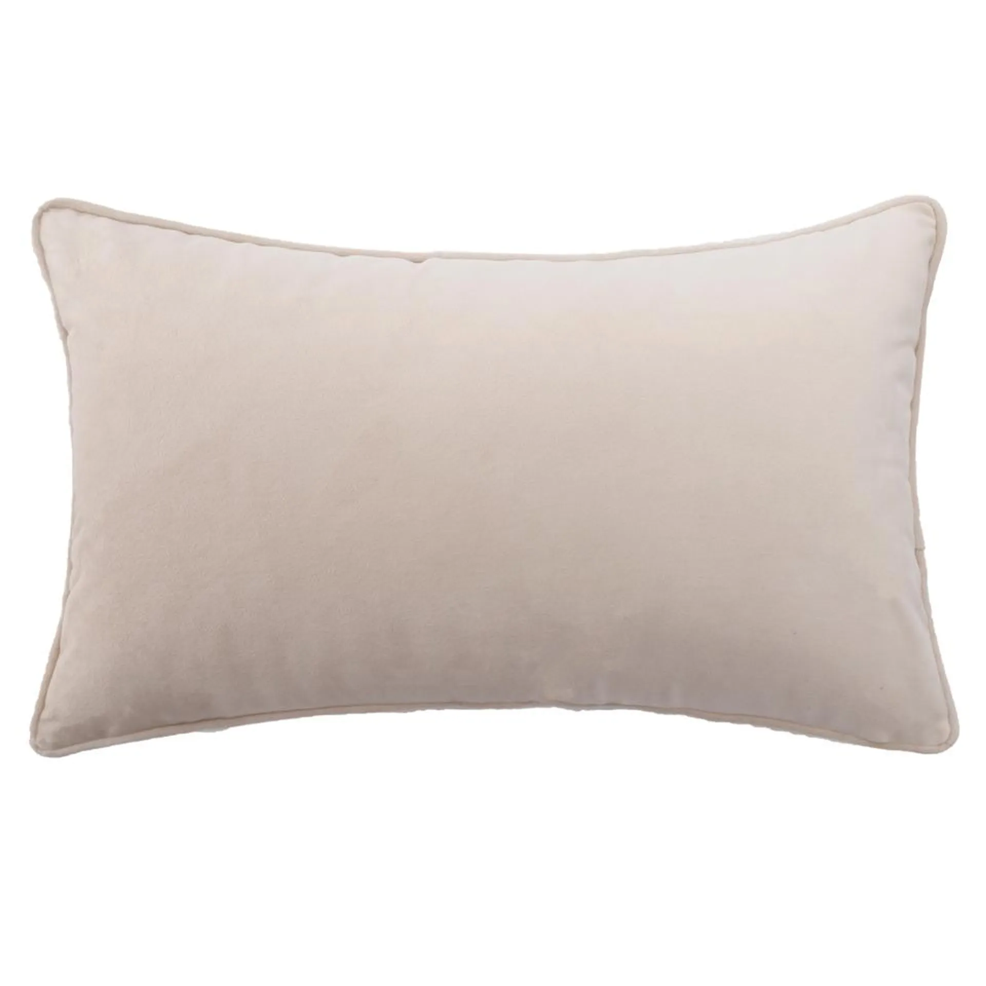 Velvet Bolster Cushion - Natural - 30x50cm