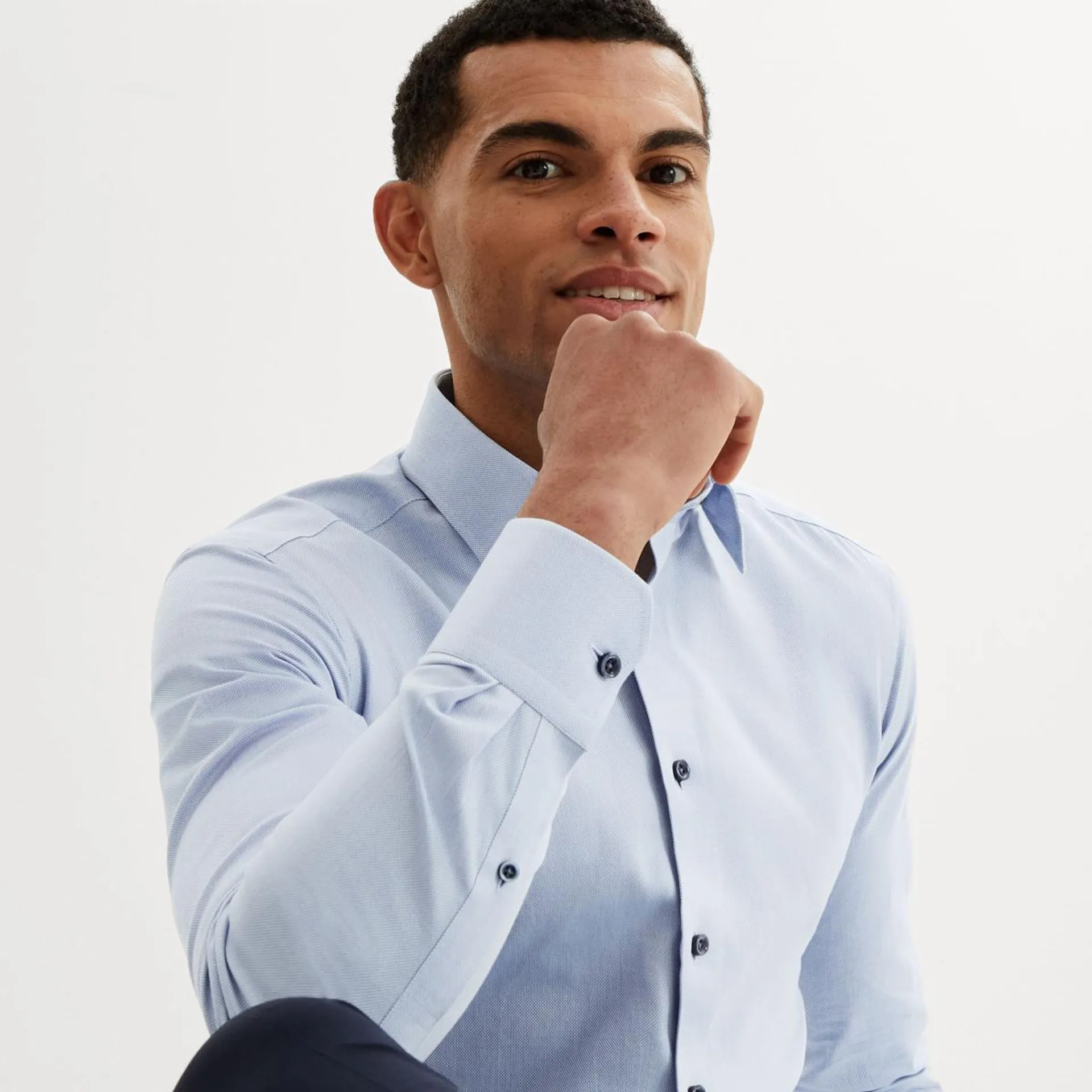 Light blue French Oxford shirt