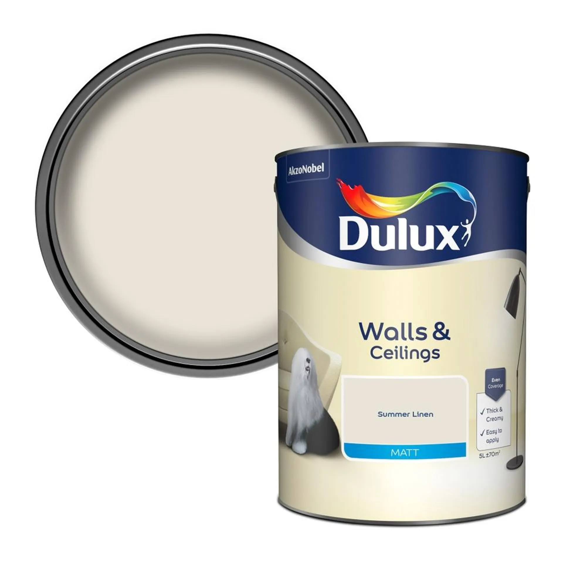 Dulux Matt Emulsion Paint Summer Linen - 5L