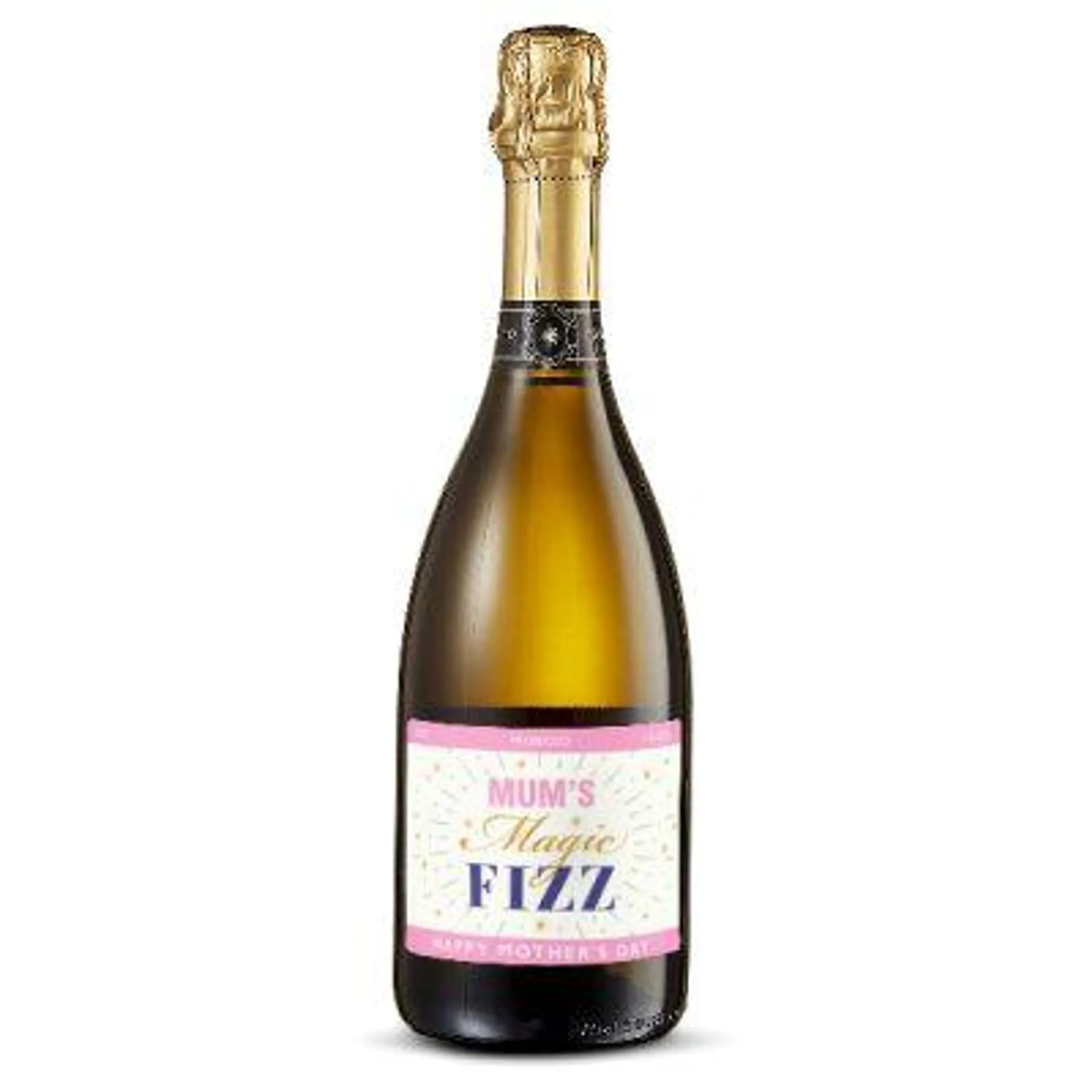 Personalised 'Mum's Magic Fizz' Mother's Day Prosecco 75cl