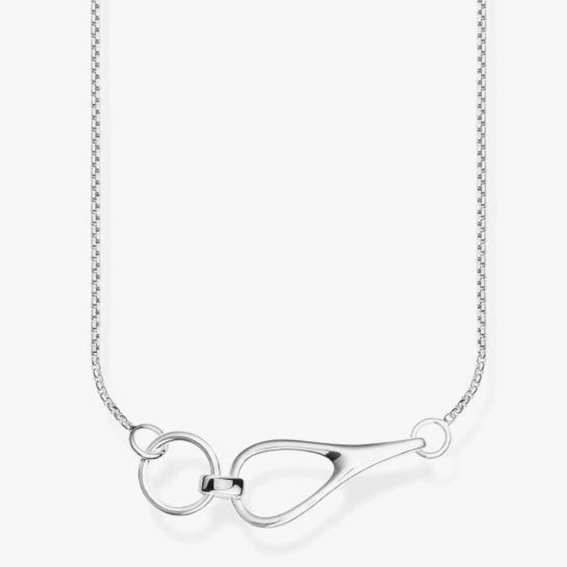 Sterling Silver Open Linked Necklace