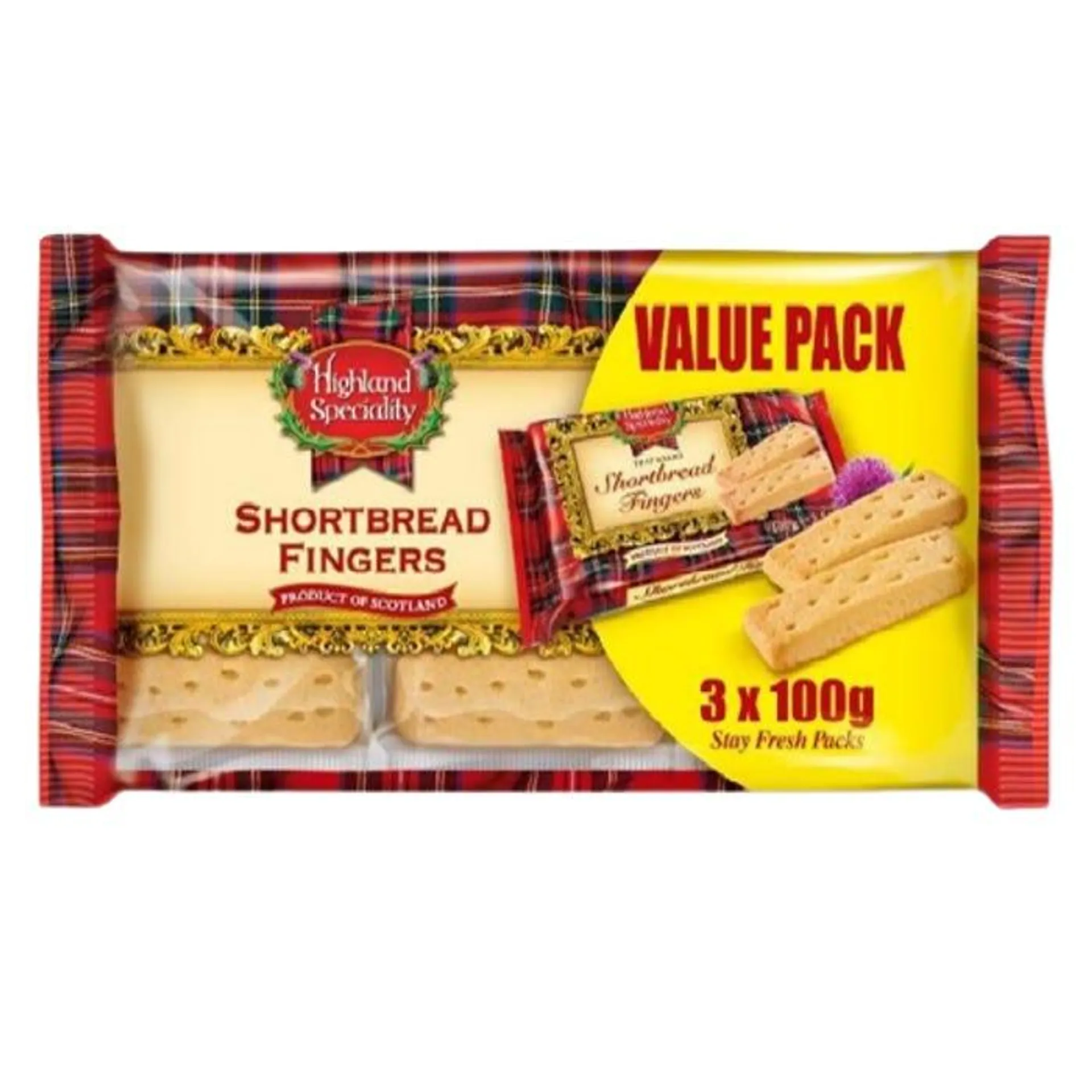 Campbells Shortbread Fingers (Pack of 3)