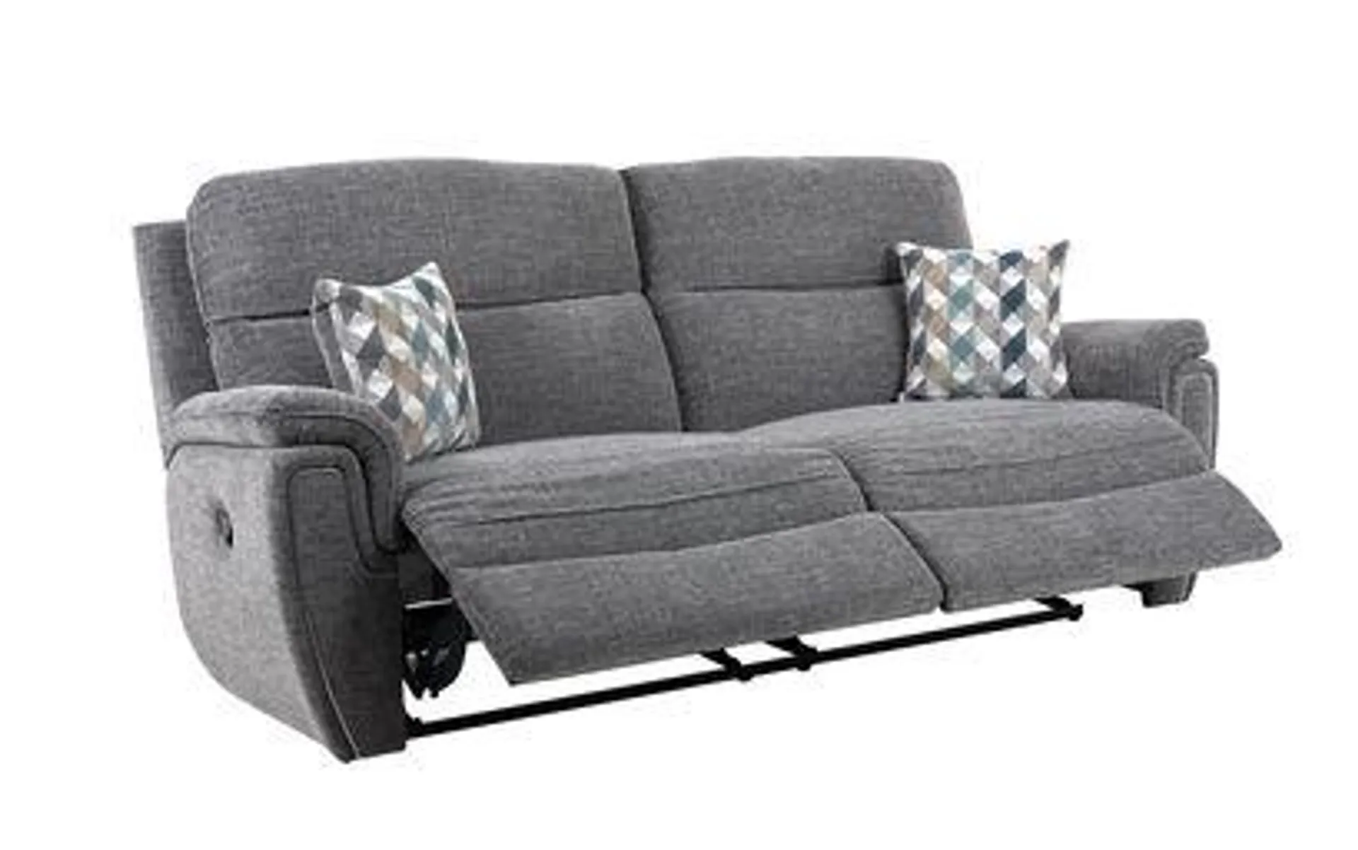 Ashton Fabric 3 Seater Manual Recliner Sofa