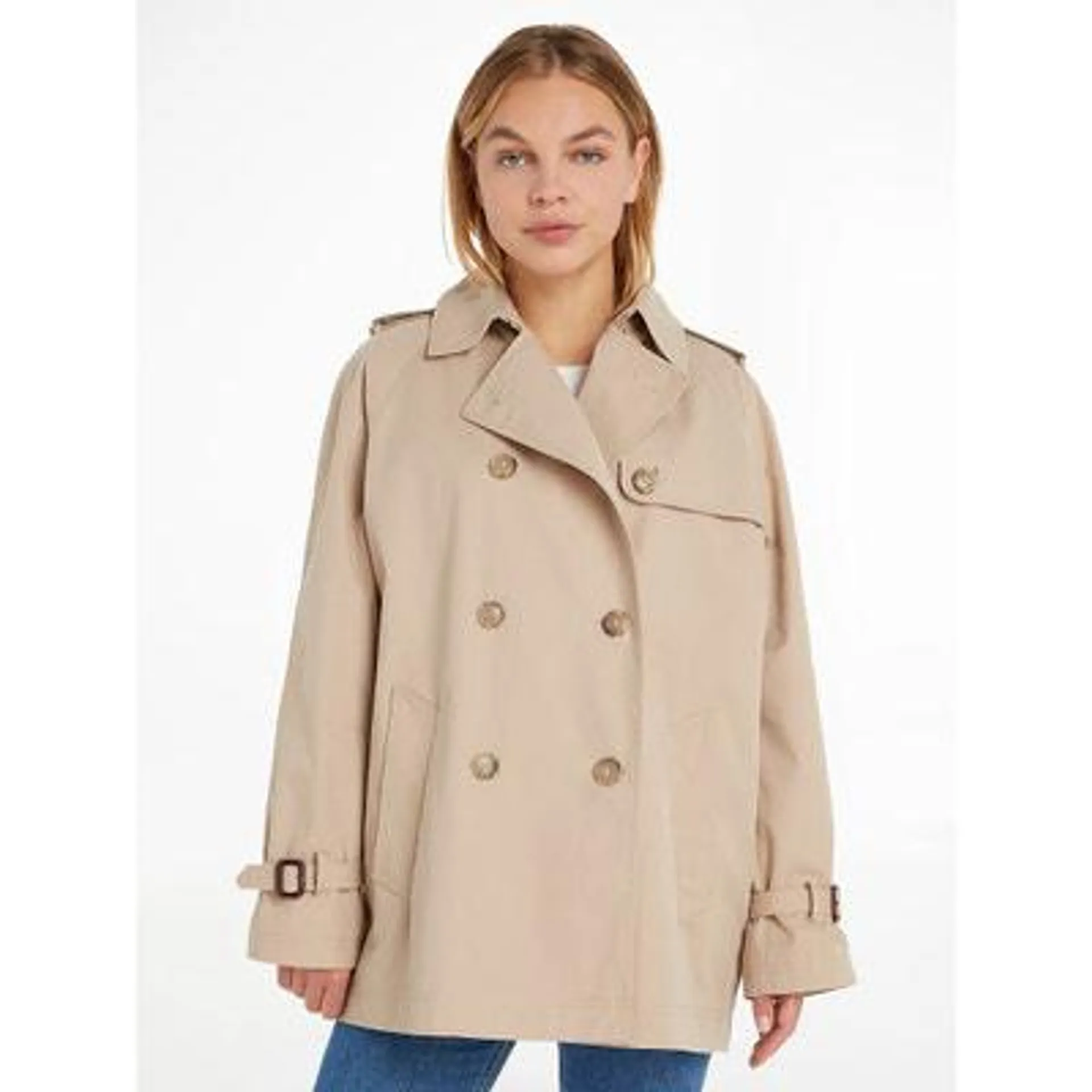 Cotton Short Trench Coat