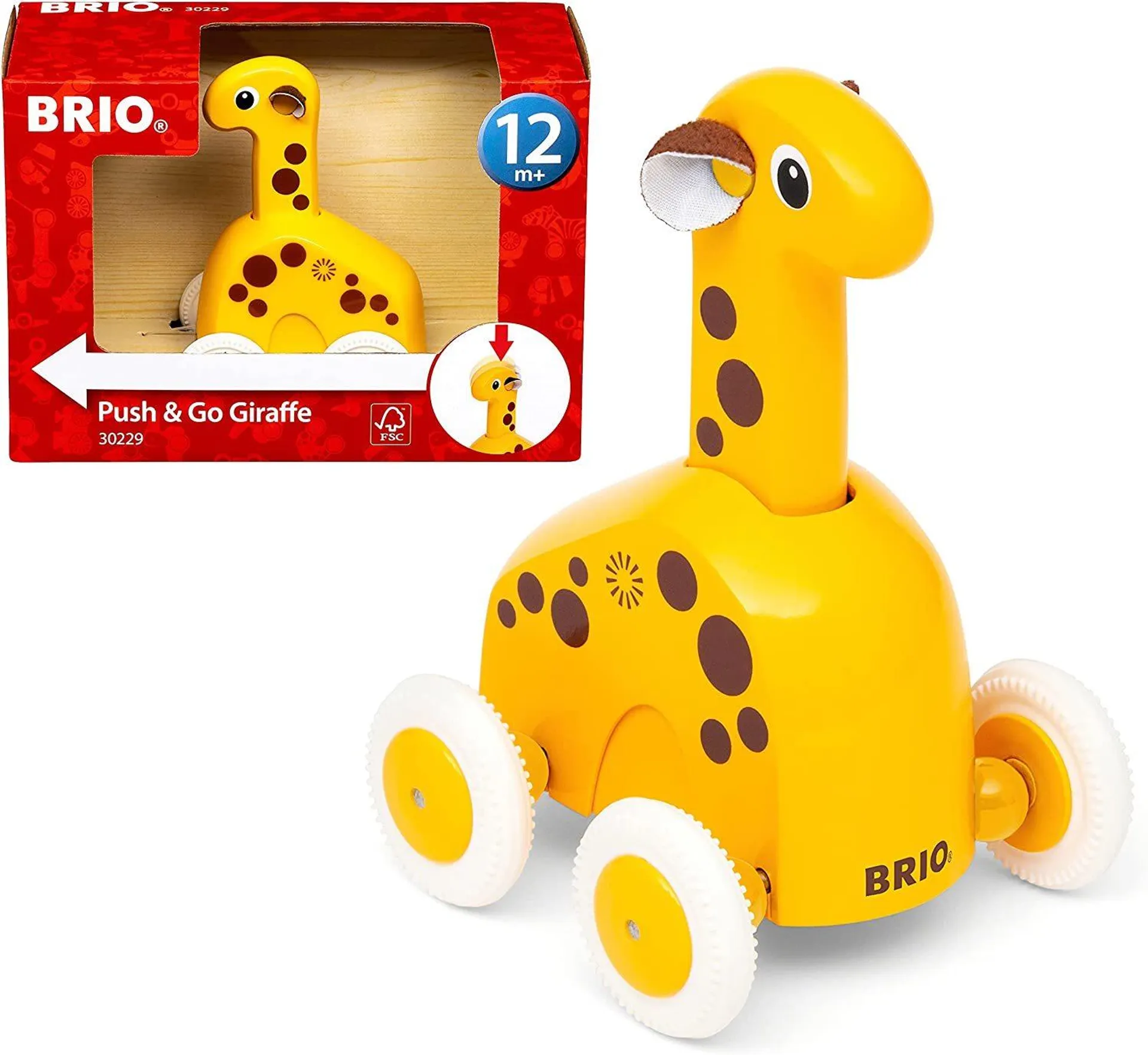 Brio World Push and Go Giraffe 30229