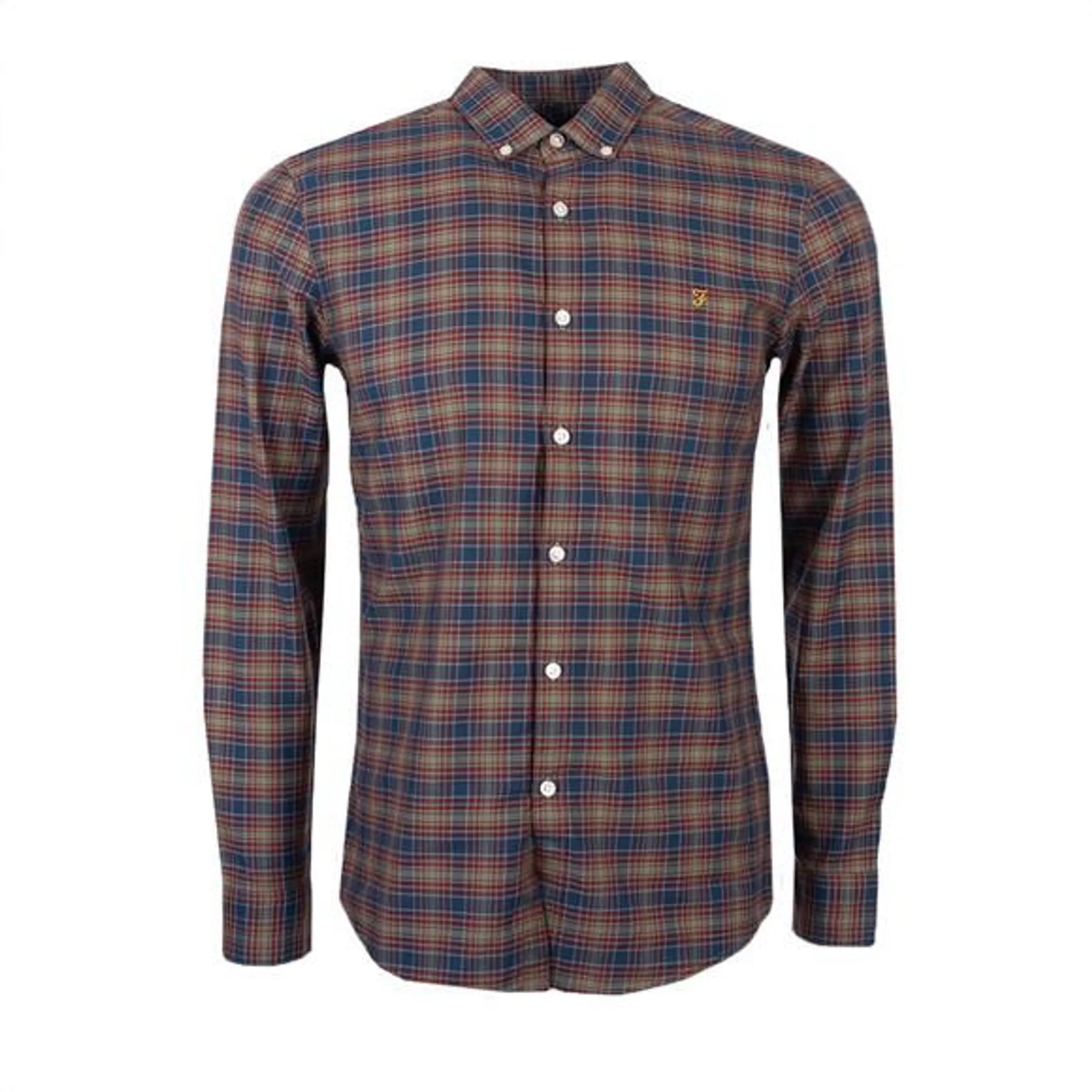 Mens Blue Fraser Check Shirt