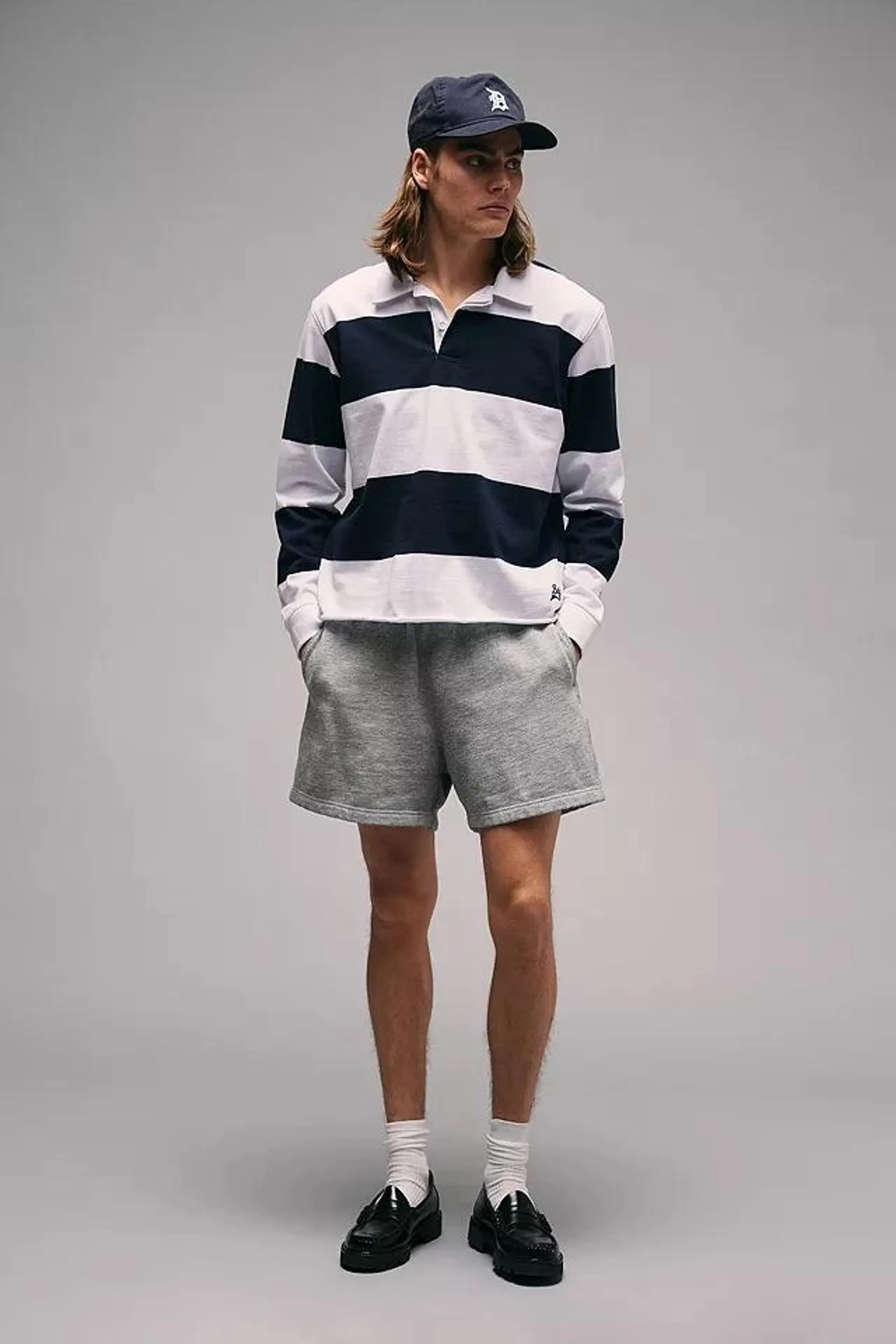 BDG Grey Bonfire Shorts