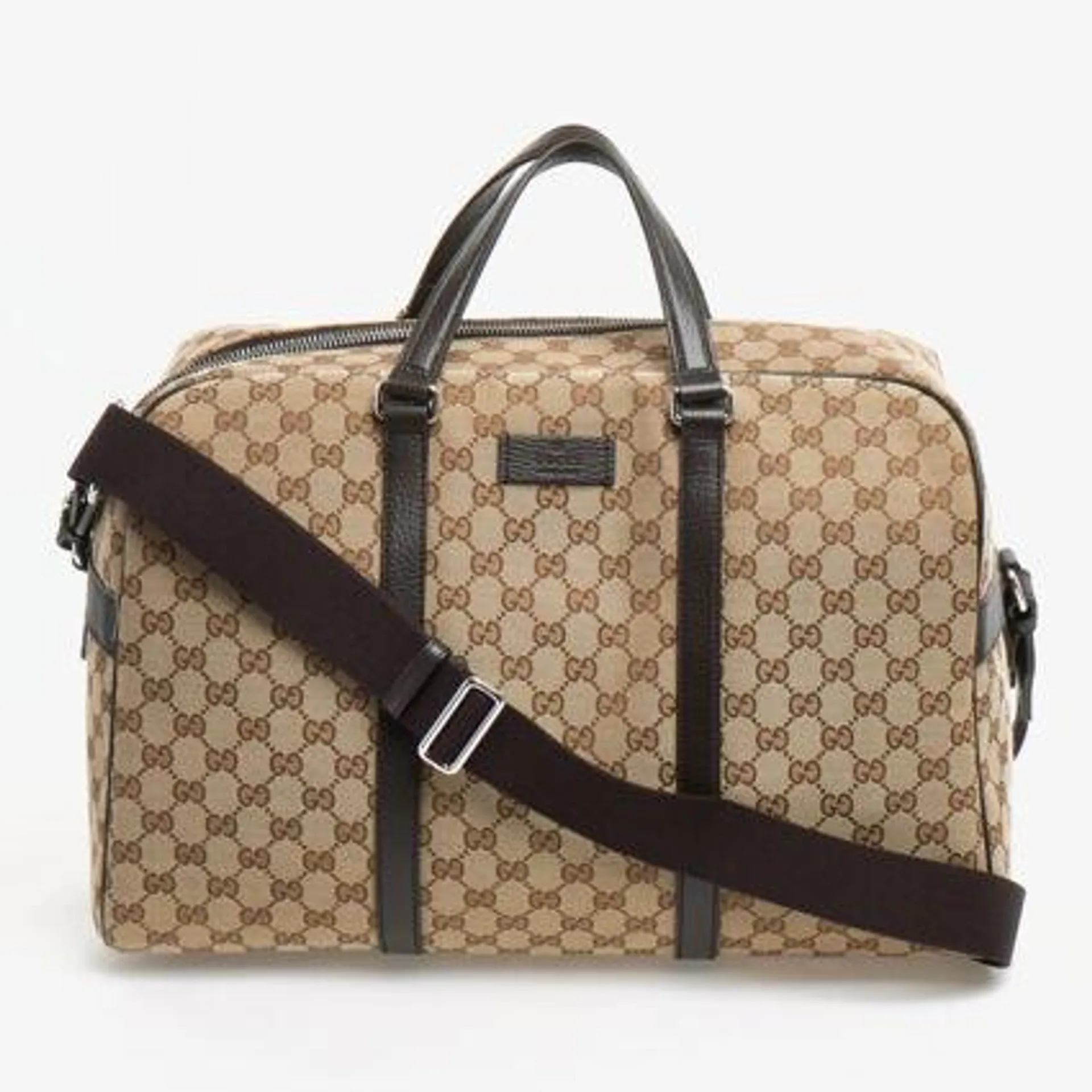 Beige GG Original Canvas Duffle Bag