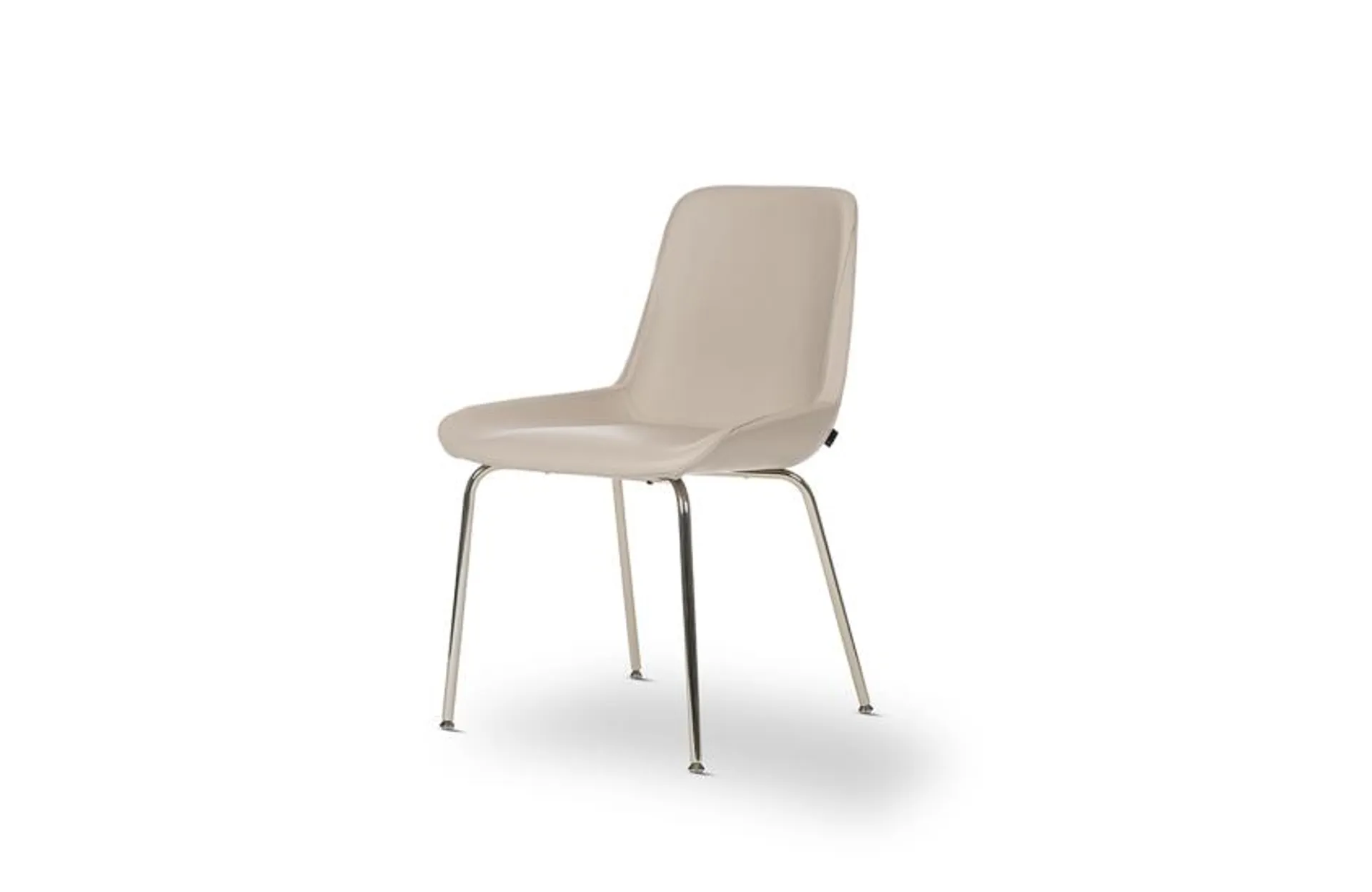 Panis Dining Side Chair in Linea Leather