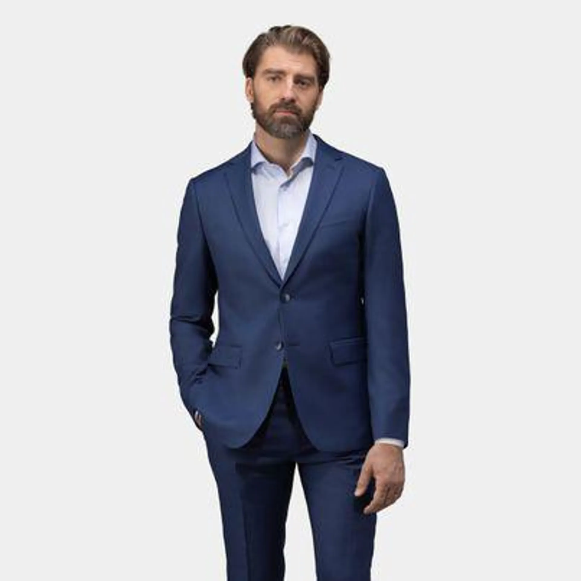 Dark blue two-piece suit