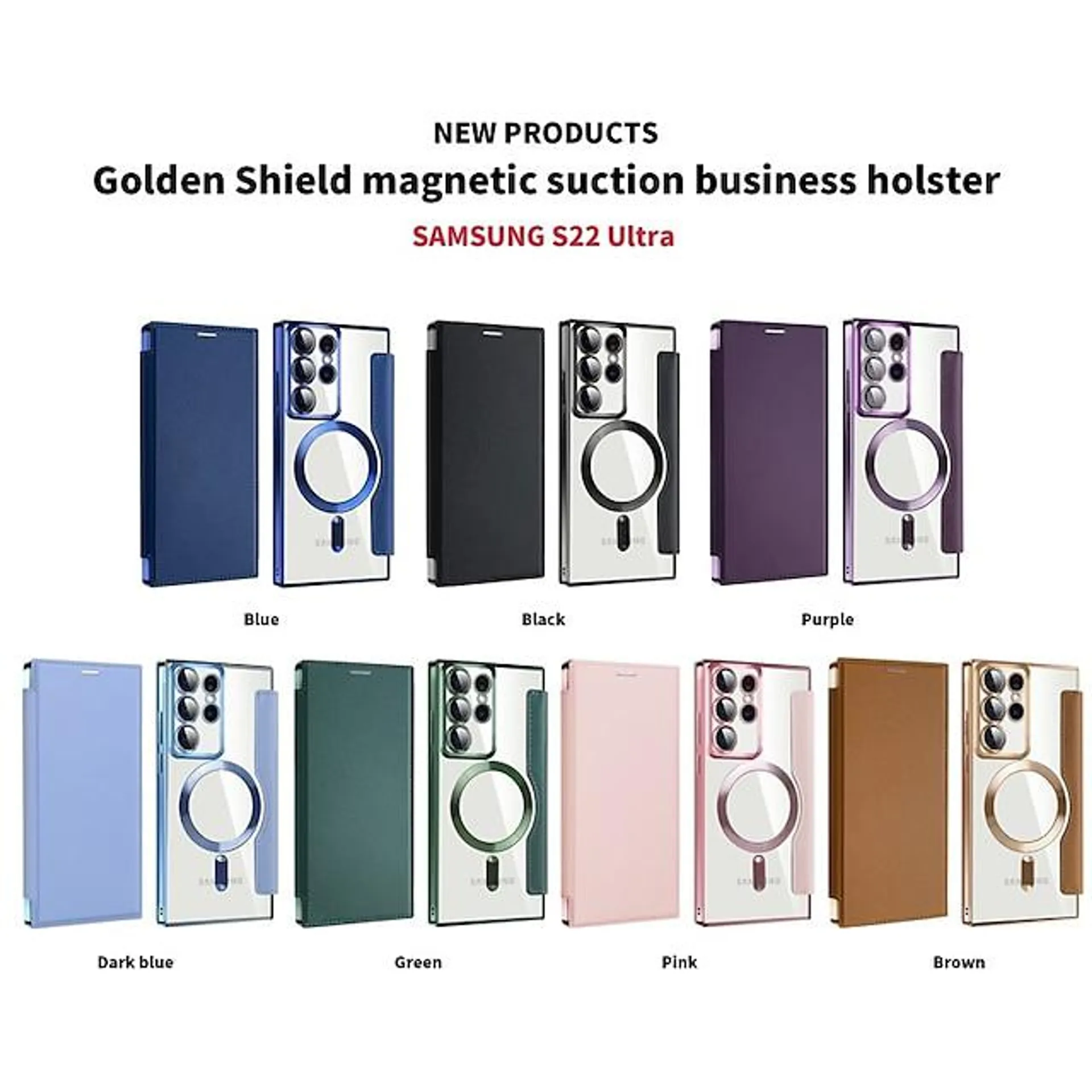 Phone Case For Samsung Galaxy S23 Ultra Plus S22 Full Body Case With Magsafe Magnetic Support Wireless Charging With Card Holder Solid Colored TPU PC PU Leather