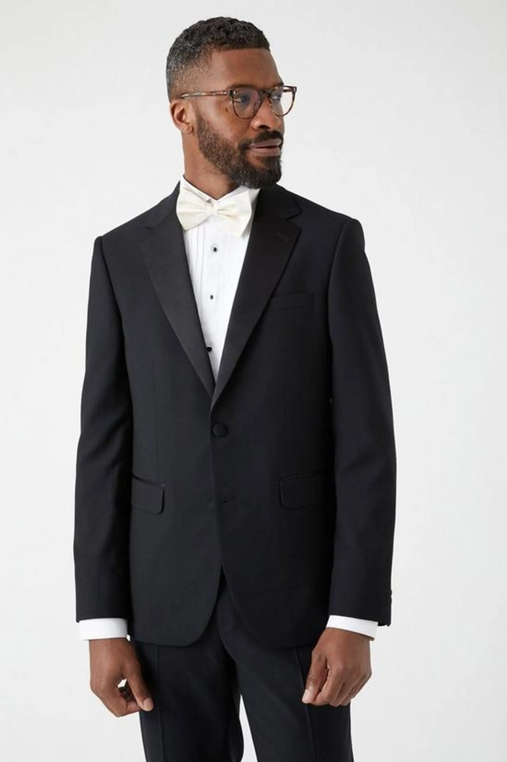 Skinny Fit Black Tuxedo Suit Jacket
