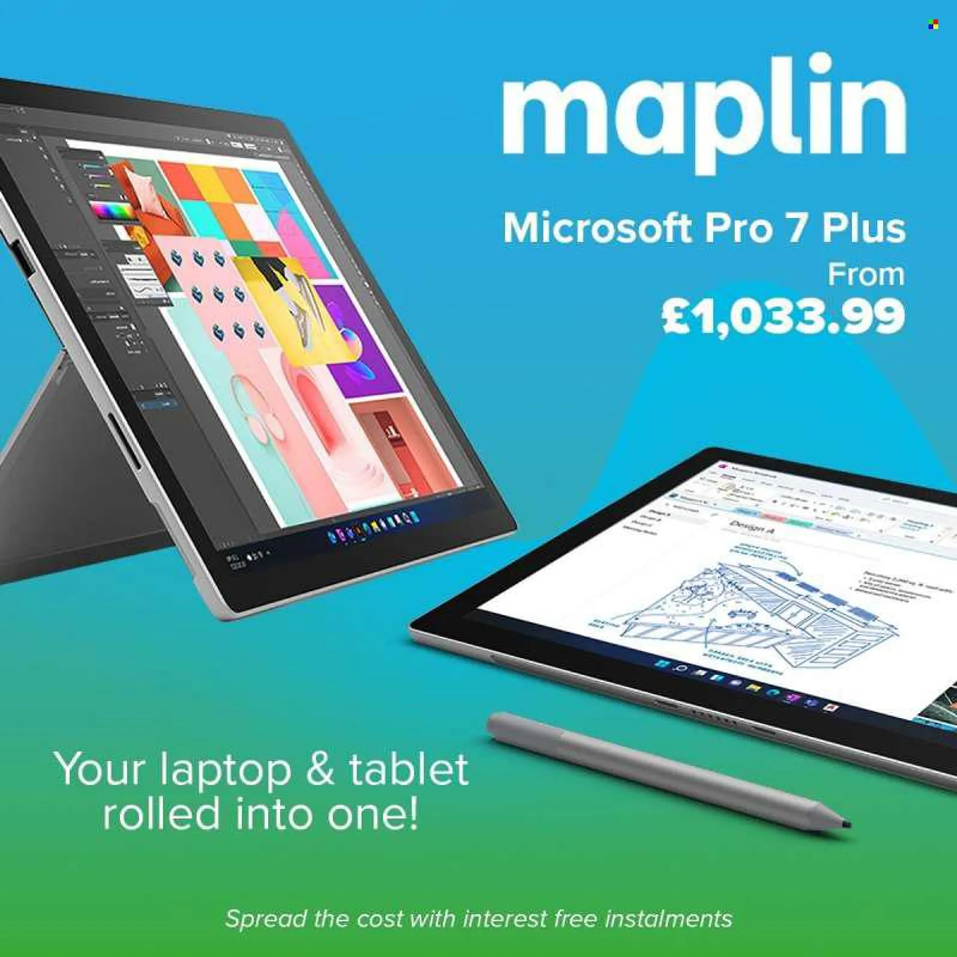 Maplin offer  - Sales products - tablet. Page 1.