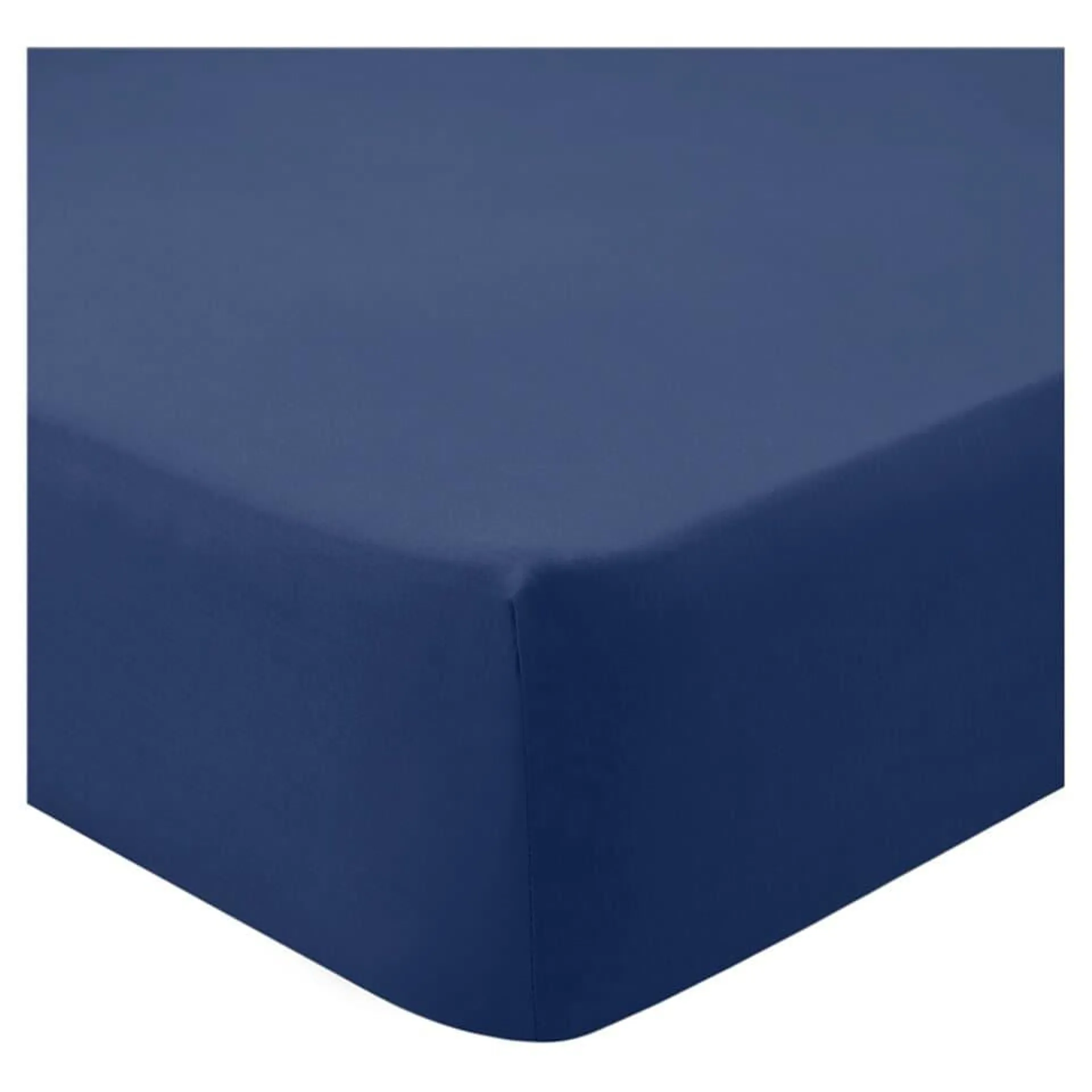 F&F Home Bedding Poly Cotton Fitted Sheet Navy Double