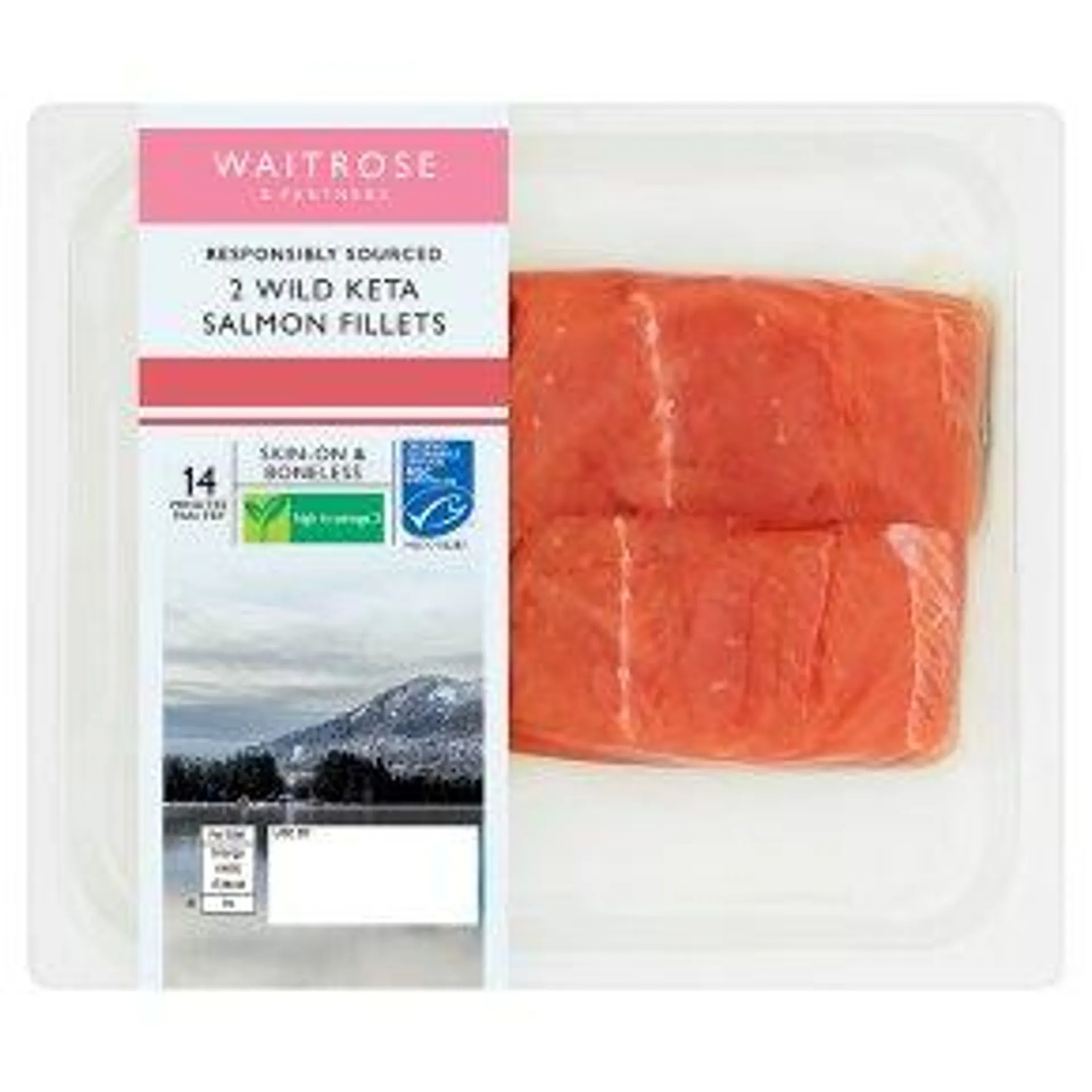 Waitrose 2 MSC Wild Keta Salmon Fillets