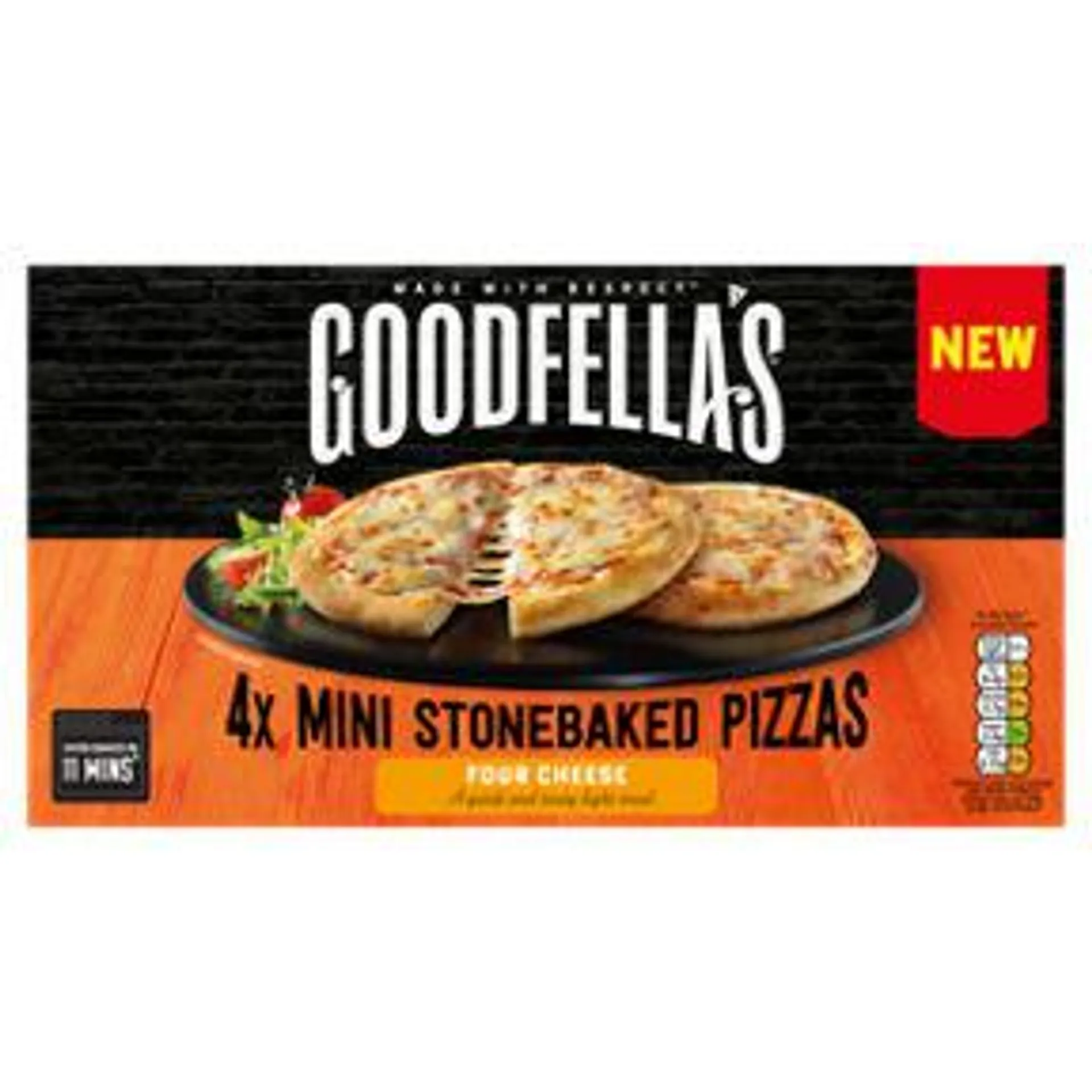Goodfella's 4x Mini Stonebaked Pizzas Four Cheese