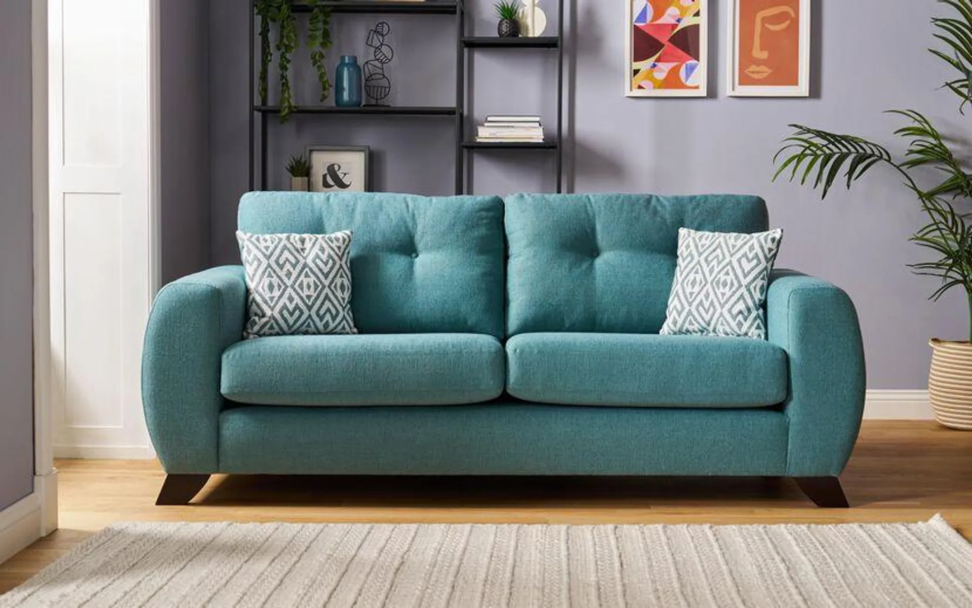 Aspen Fabric 4 Seater Standard Back Sofa