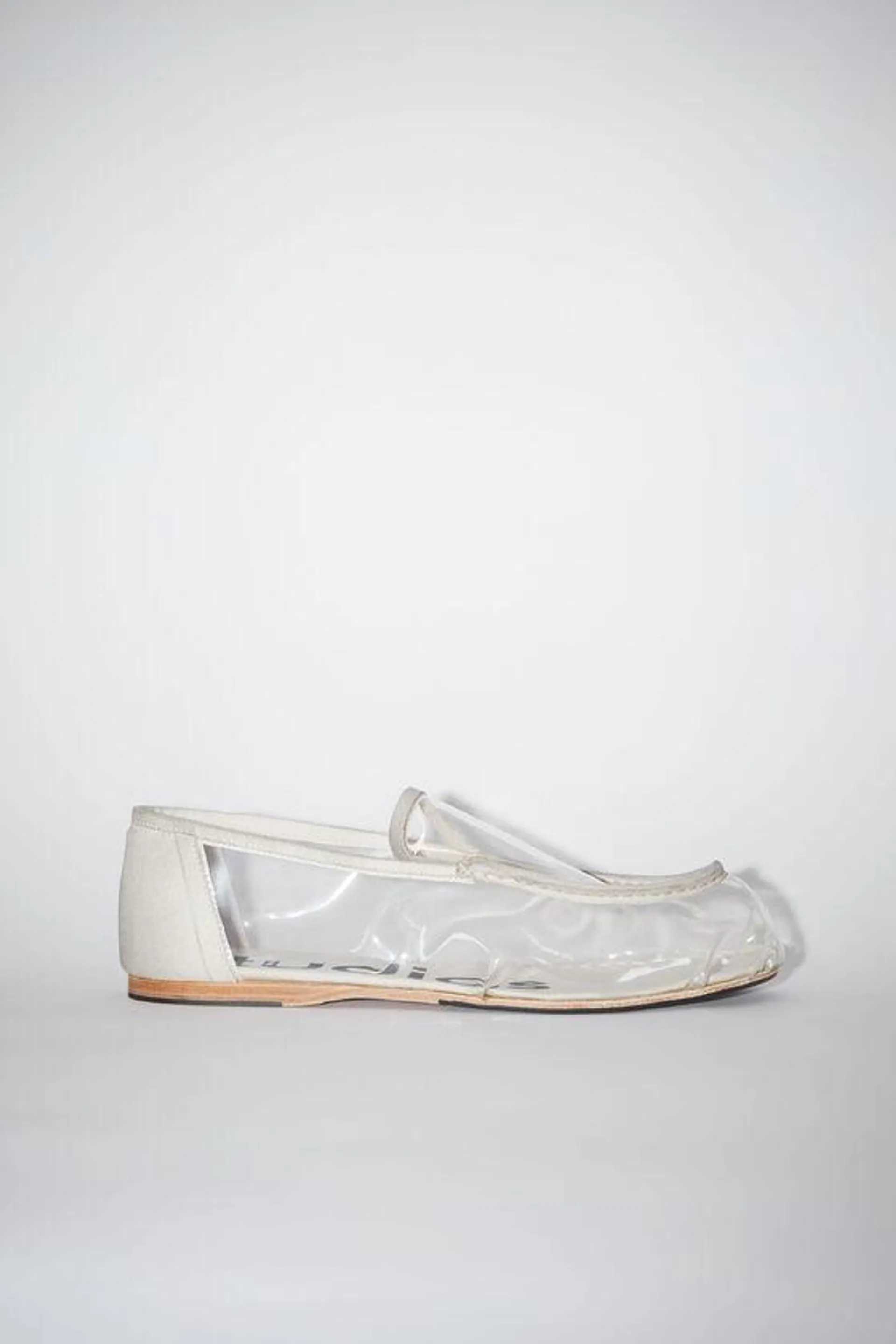 Transparent slip-on shoes