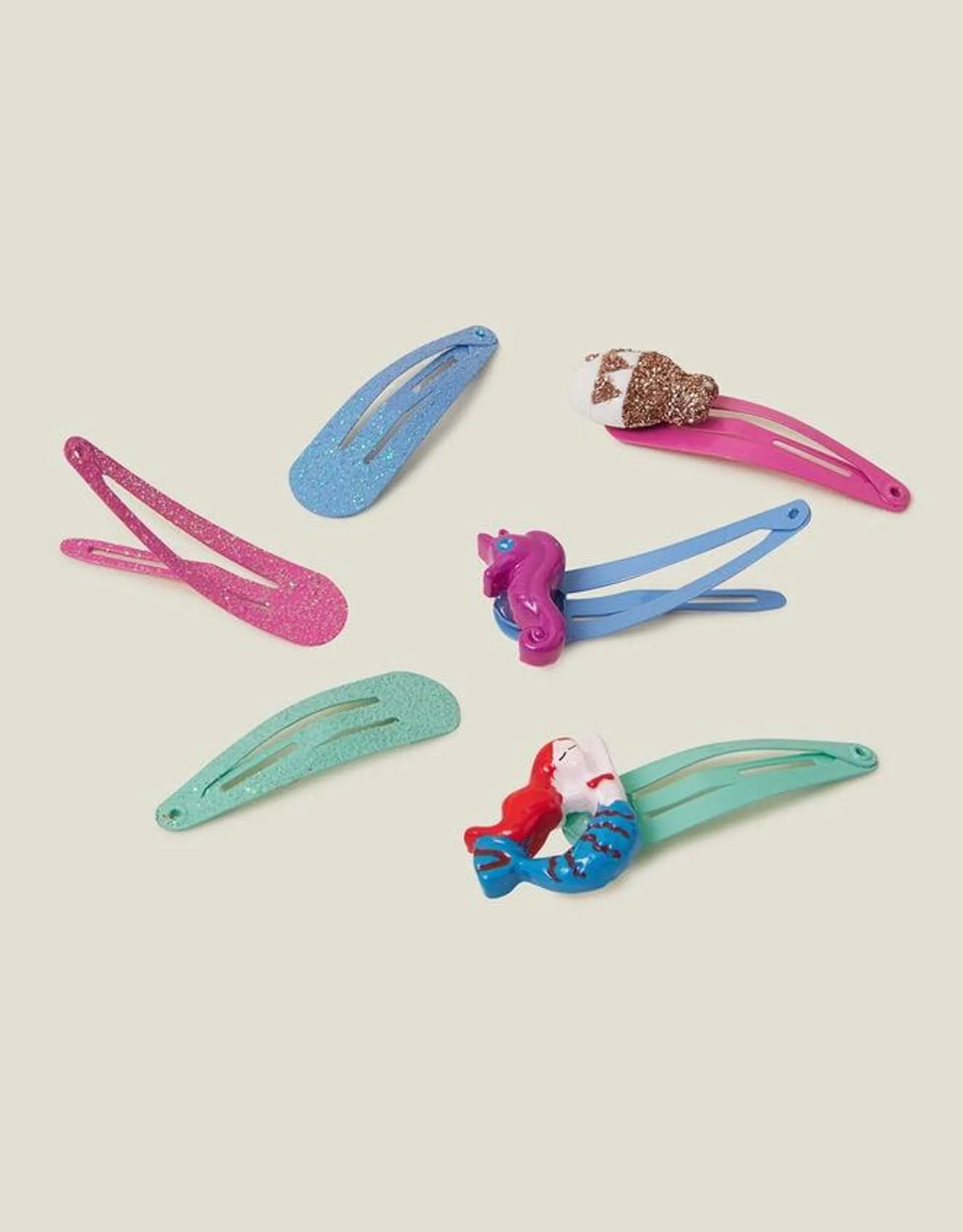 6-Pack Girls Mermaid Hair Clips