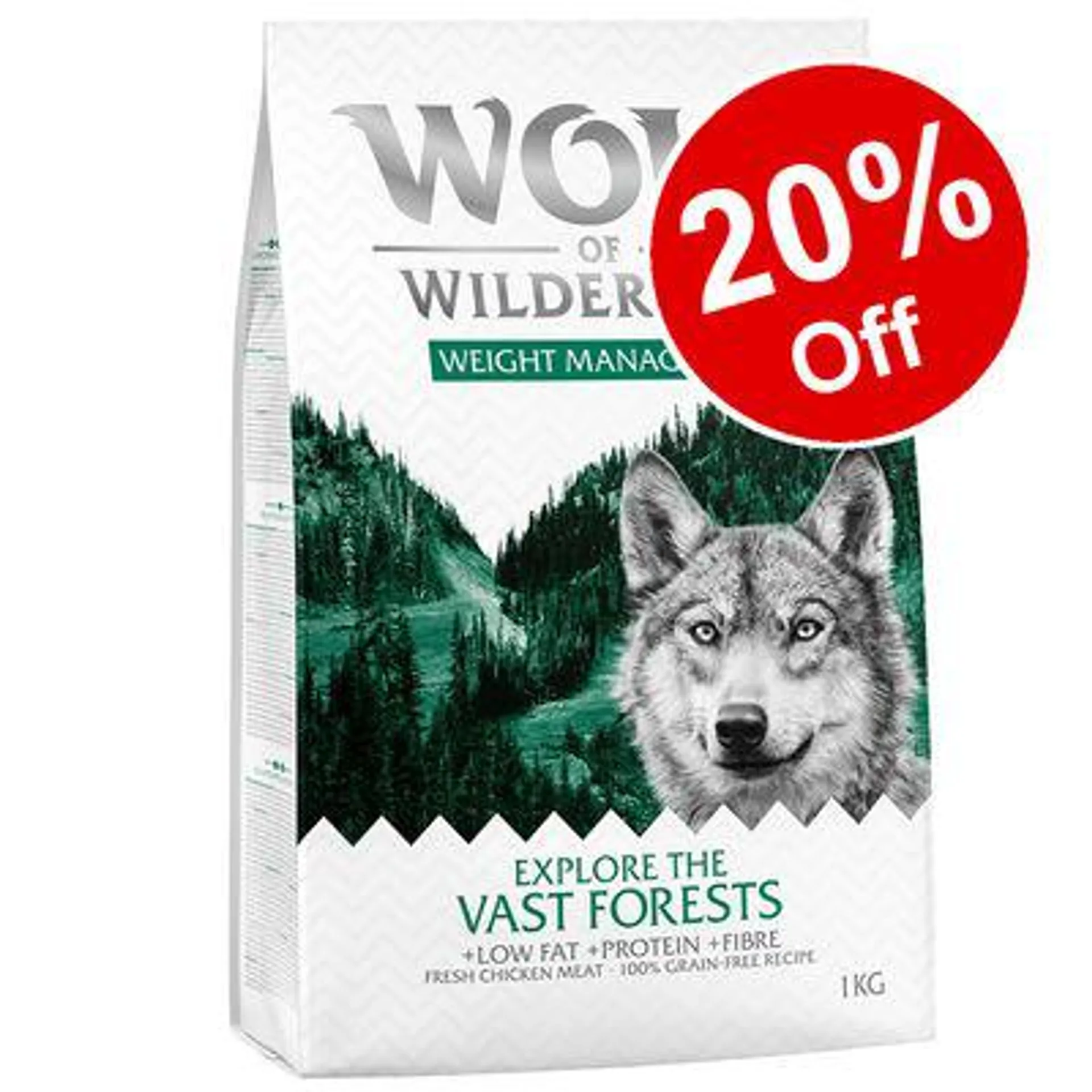 1kg Wolf of Wilderness Dry Dog Food - 20% Off!*