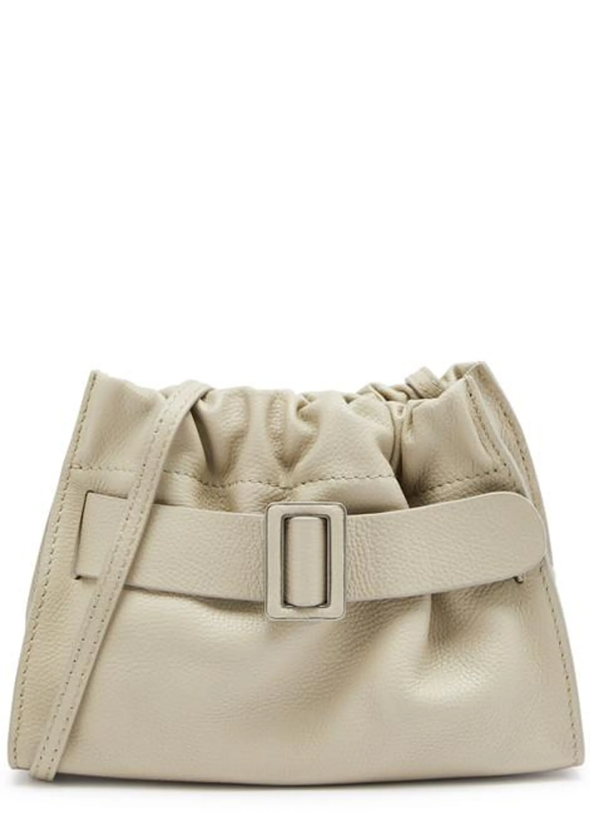 Scrunchy leather shoulder bag