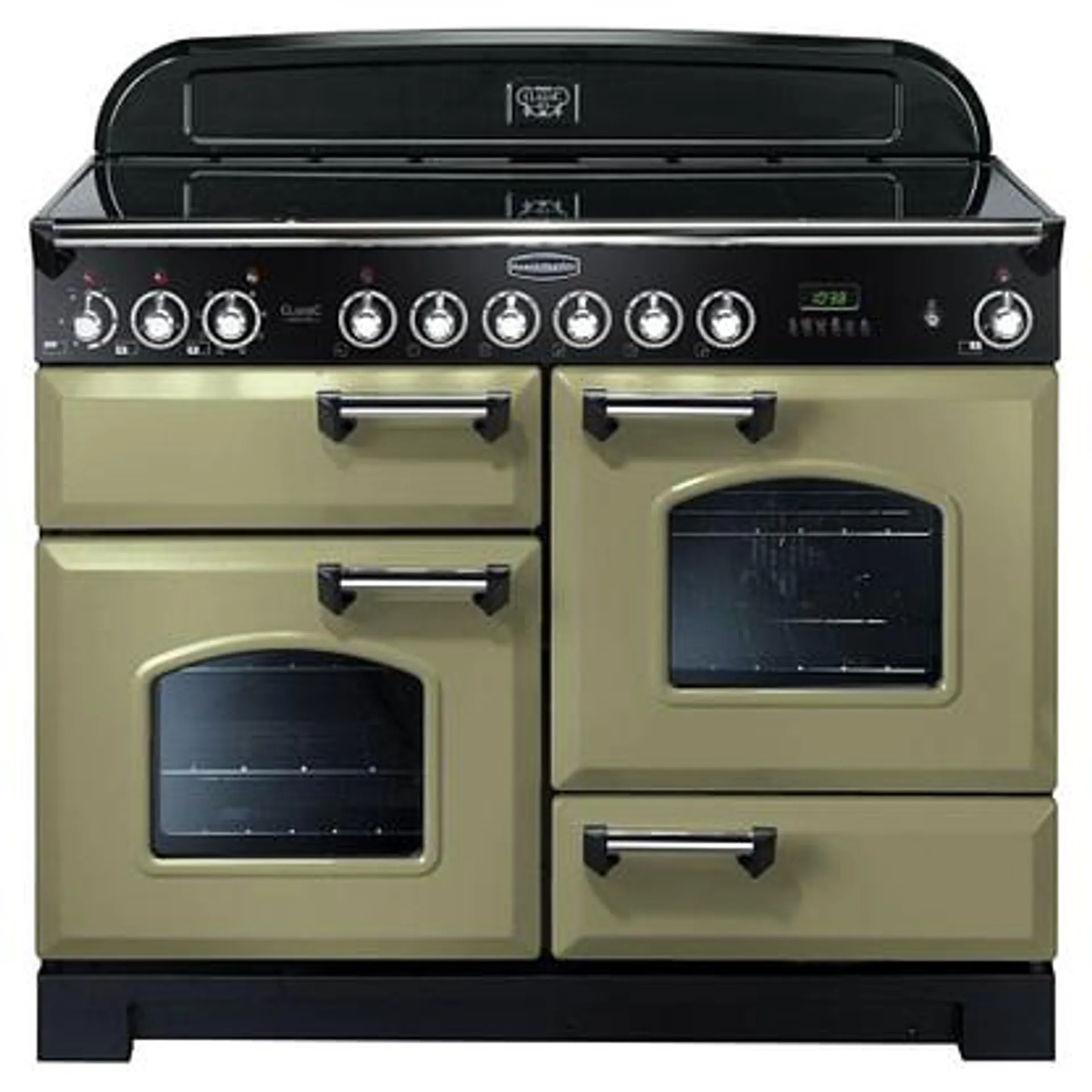 Rangemaster CDL110ECOG/C Classic Deluxe 110cm Ceramic Range Cooker 100940 – OLIVE GREEN