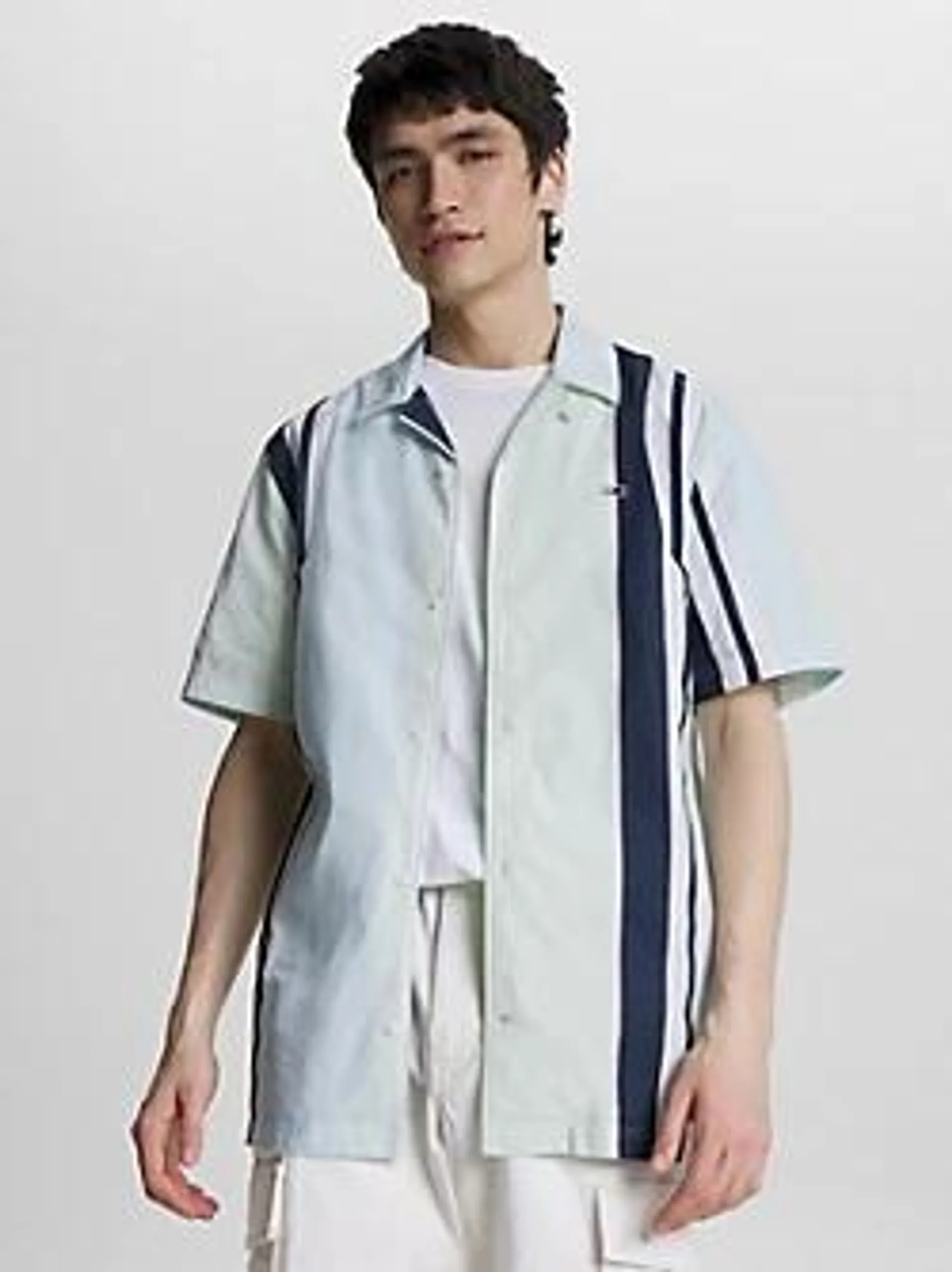 Stripe Relaxed Fit Short Sleeve Shirt