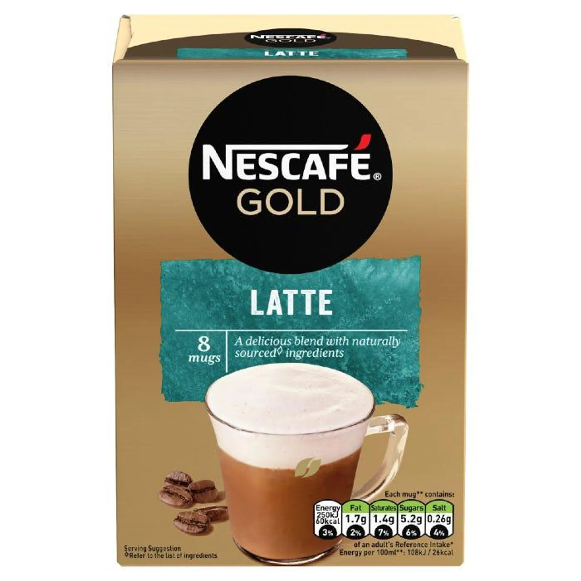 Nescafé Gold Latte 8 x 15.5g (124g)