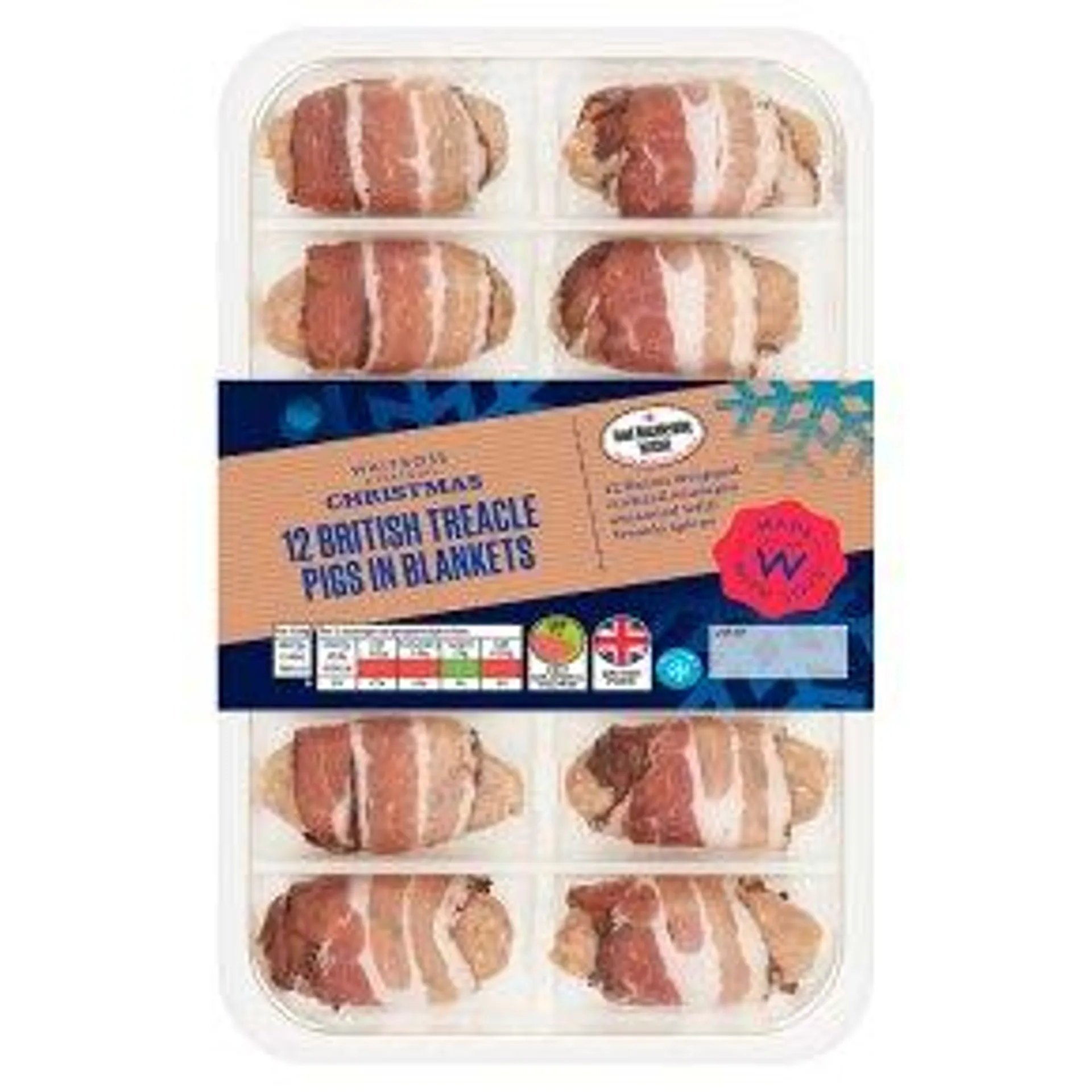 Waitrose Christmas 12 British Treacle Pigs In Blankets