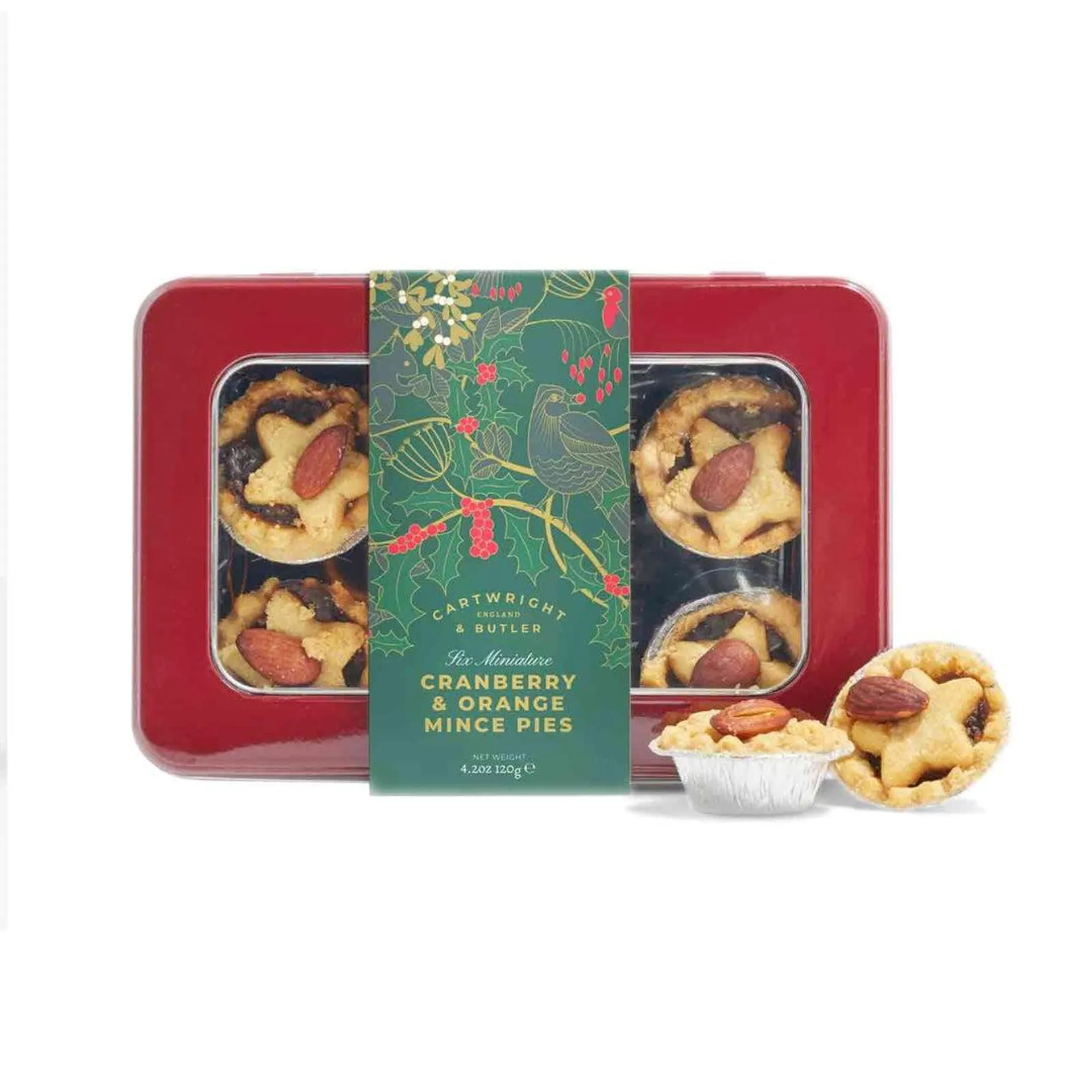 Short Dated Cartwright & Butler Cranberry & Orange Mini Mince Pies in Tin
