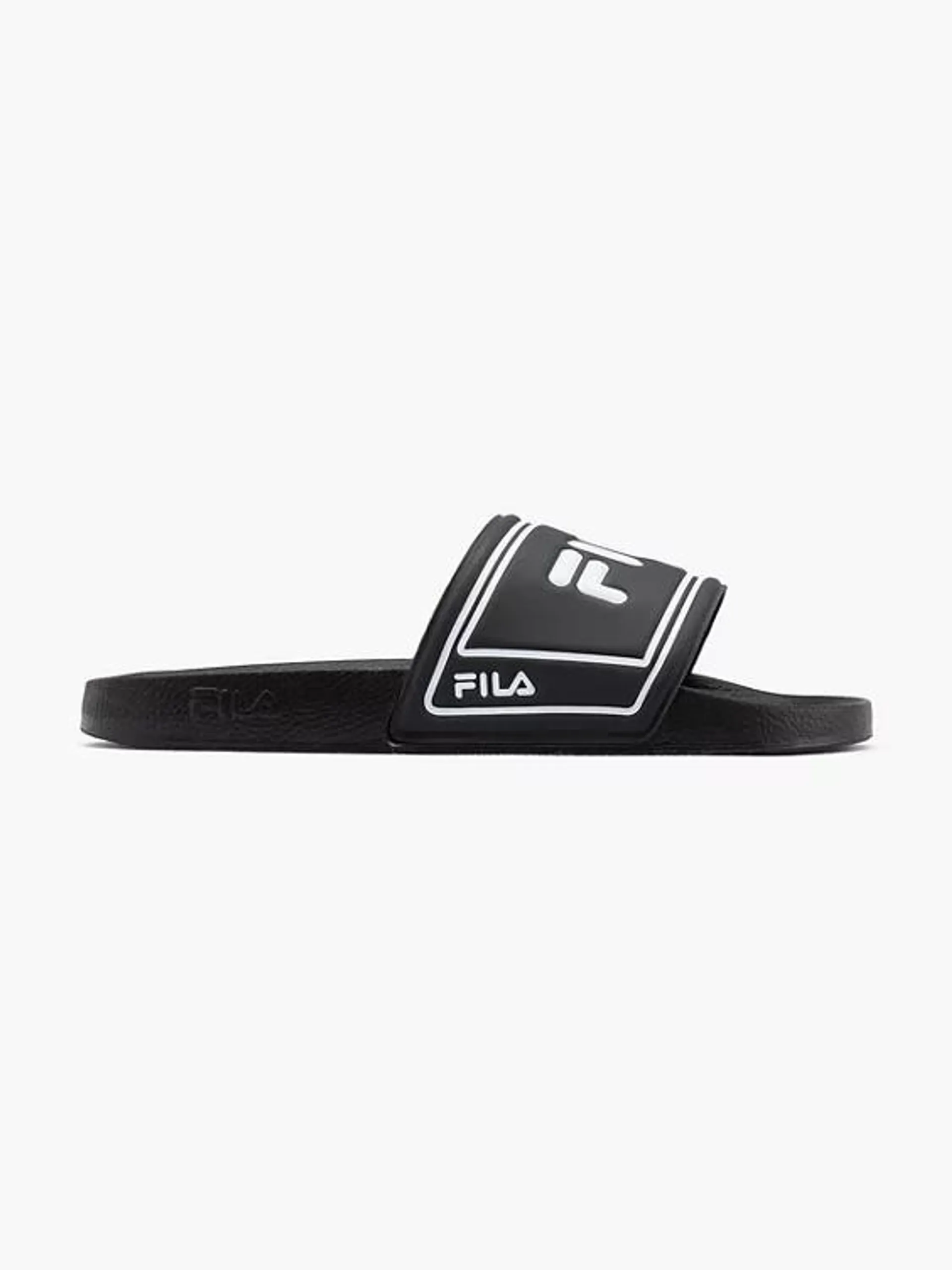 Mens Black Fila Slides