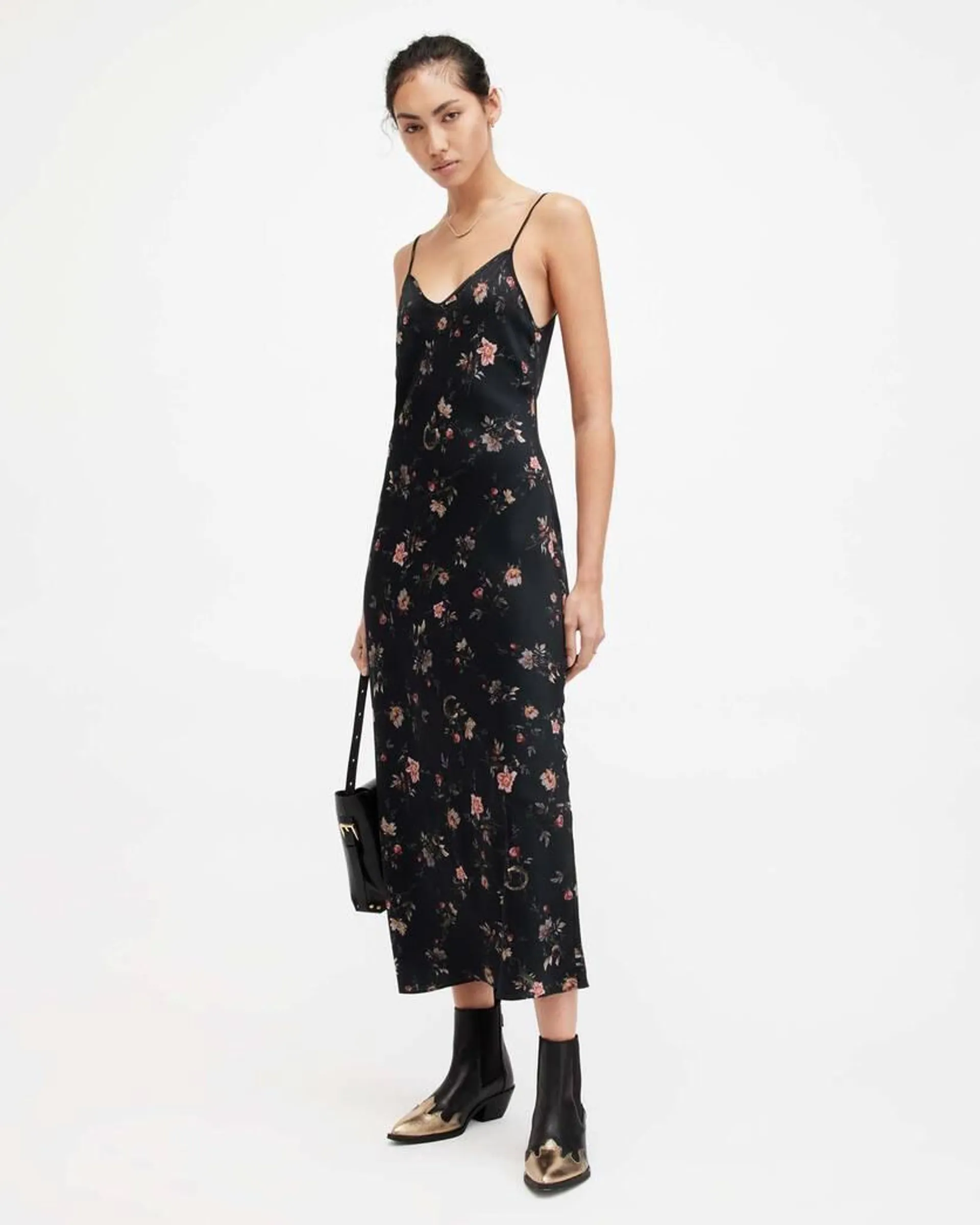 Bryony Tanana Slim Fit Midi Slip Dress