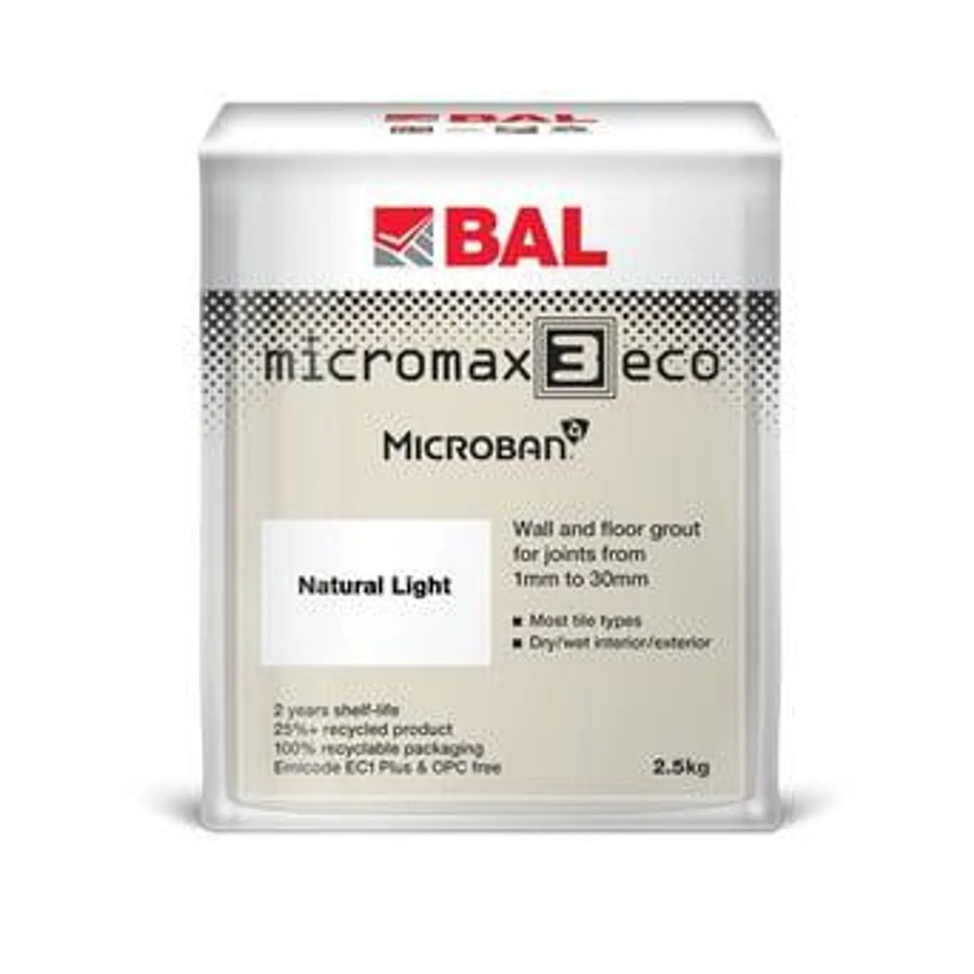 BAL Micromax3 Eco Grout Colour Editions Natural Light 2.5kg