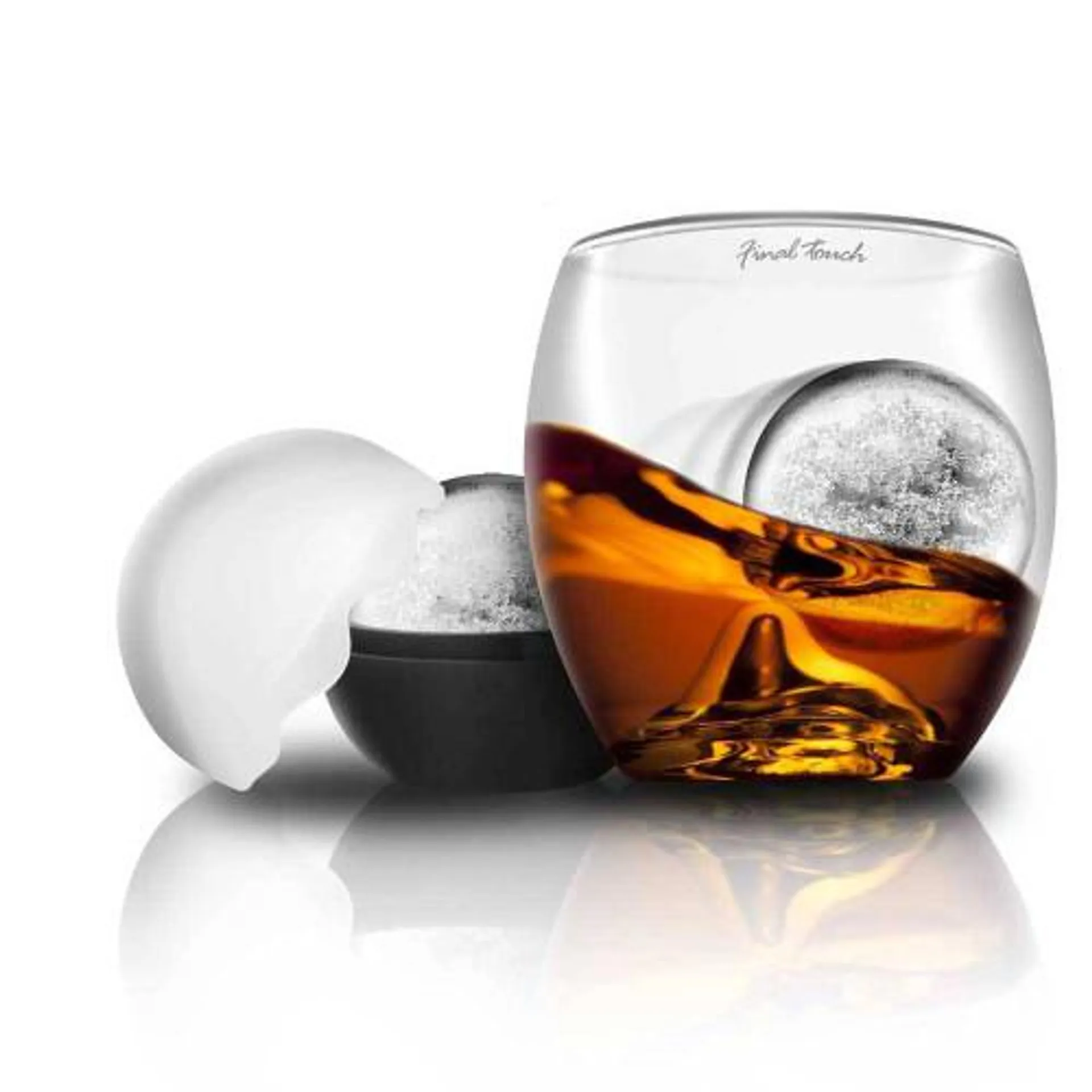 On the Rocks Glass & Ice Ball Mould Gift Set