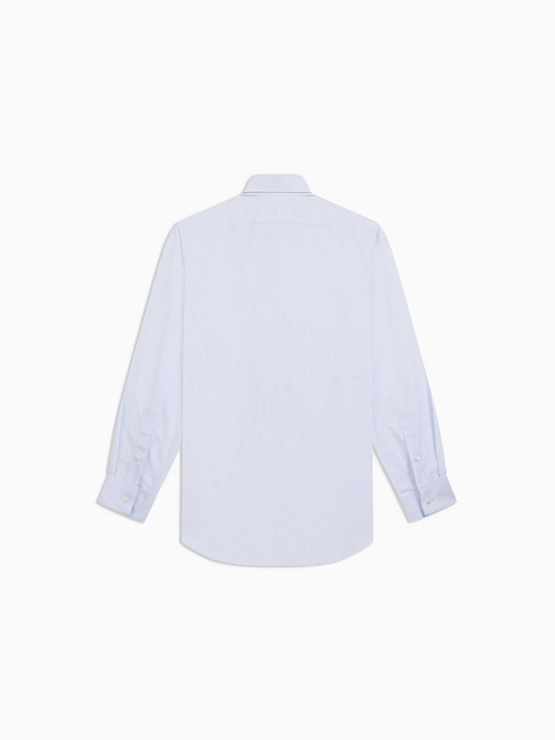 Non-Iron Regular Fit Blue Pinstripe Twill Classic Collar Double Cuff Shirt