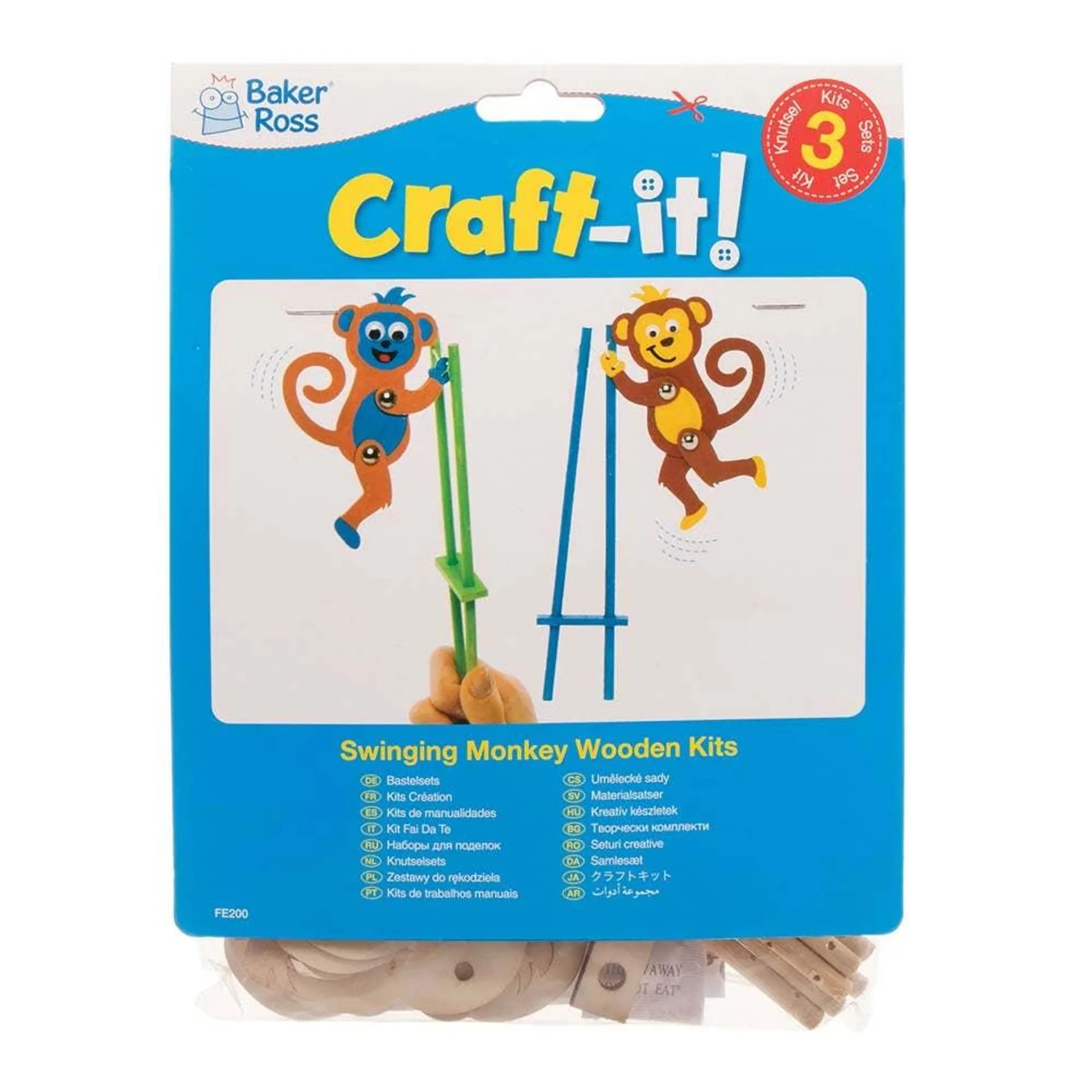 Flipping Monkey Wooden Acrobat Kits