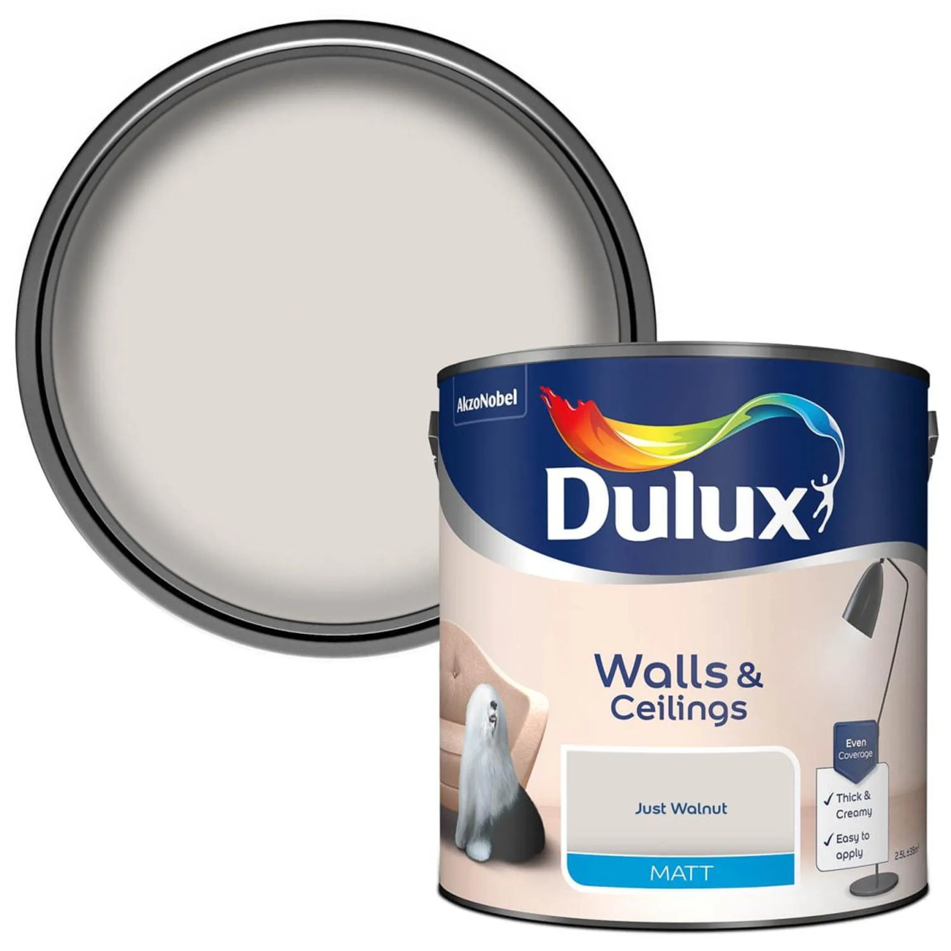 Dulux Matt Emulsion - Just Walnut 2.5L