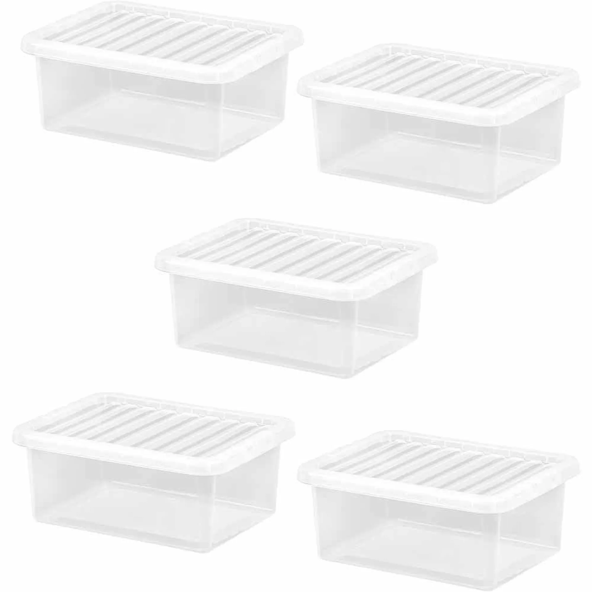 Wham 17L Crystal Storage Box and Lid 5 Pack