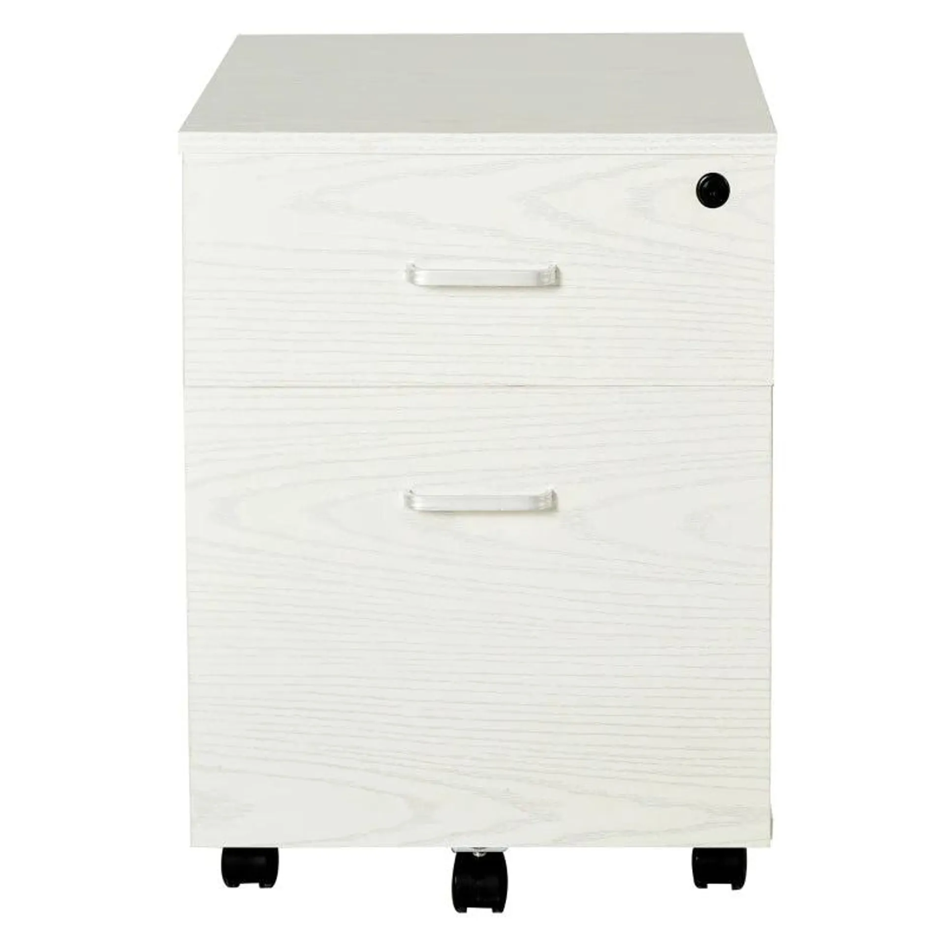 Vinsetto Filing Cabinet with 2 Drawers and Lock 40x44x55cm White