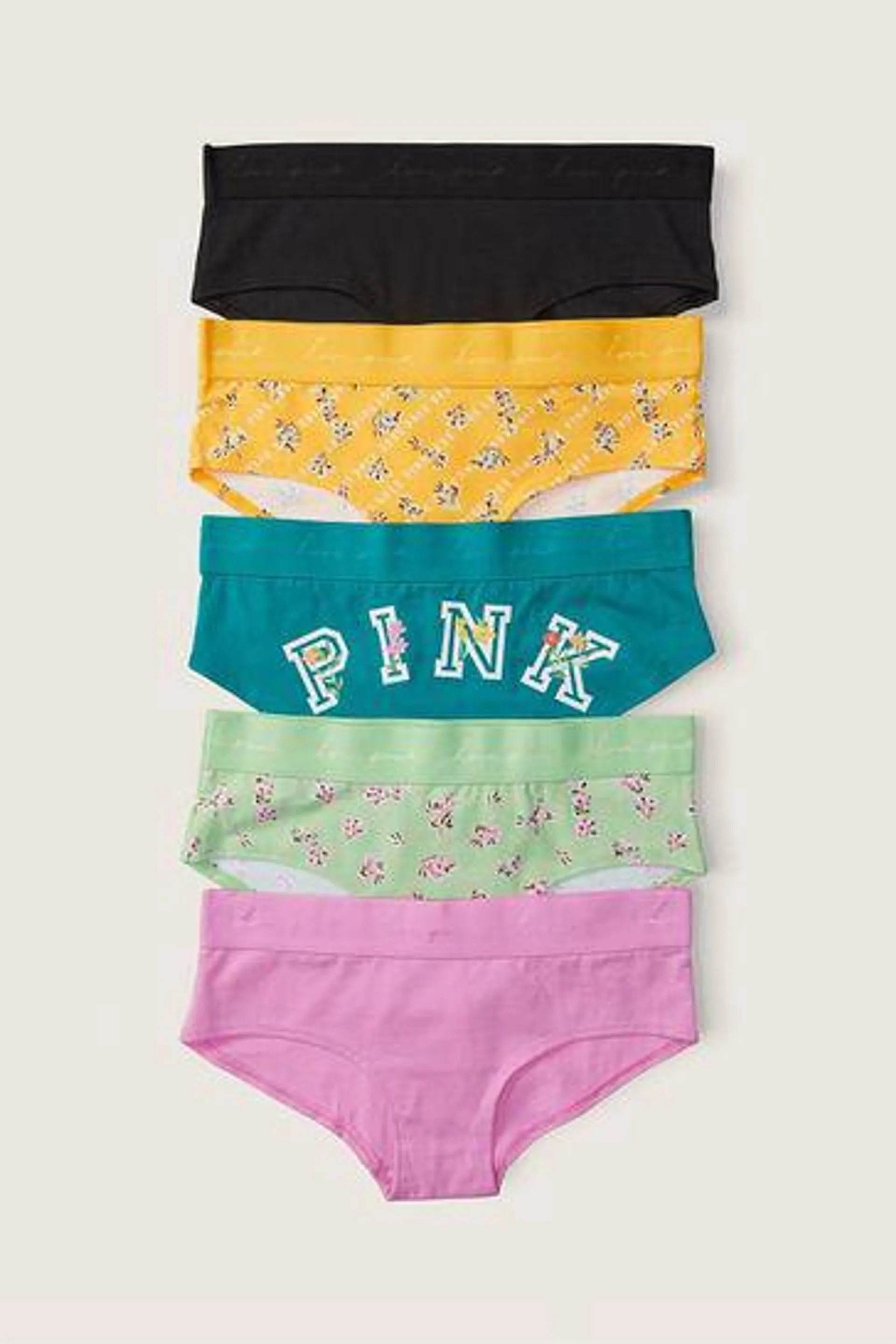 Stretch Cotton Cotton Hipster Knickers 5 Pack