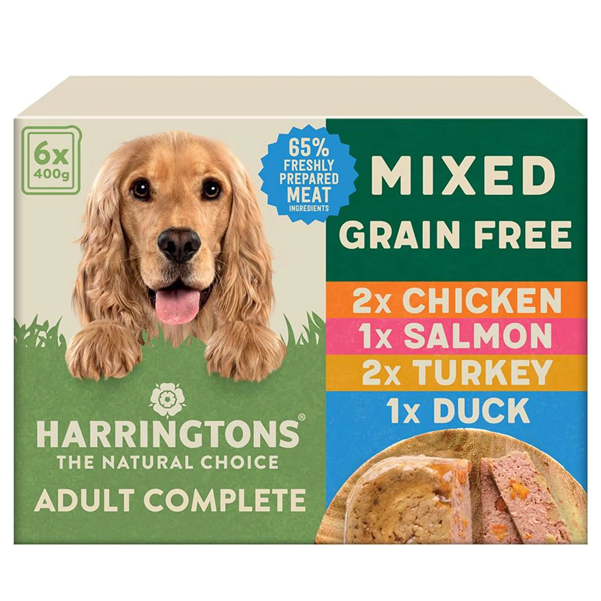 Harringtons Grain Free Wet Dog Food Mixed Selection 6x400g